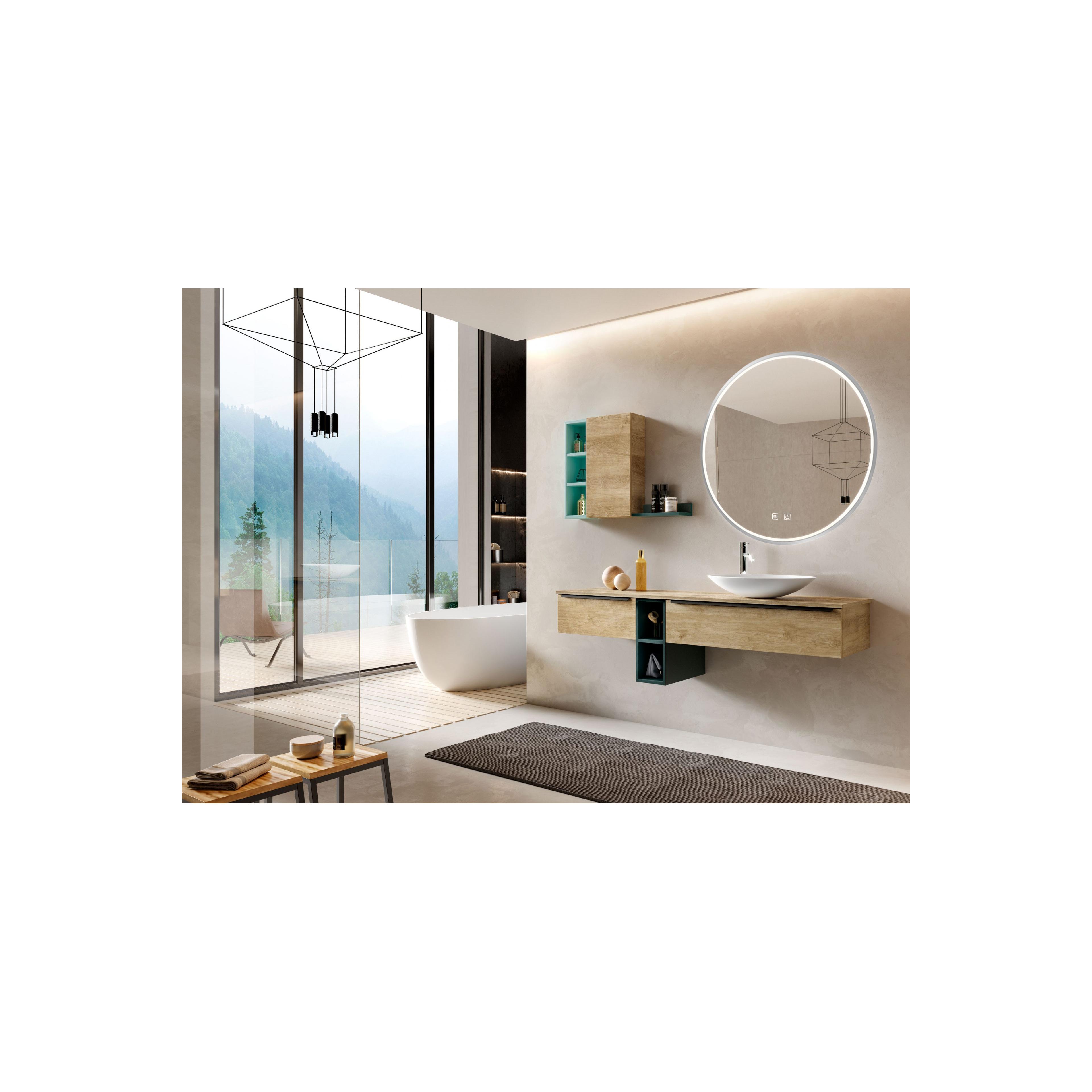 Mirror LED 90cm MMJ BRUSH SILVER