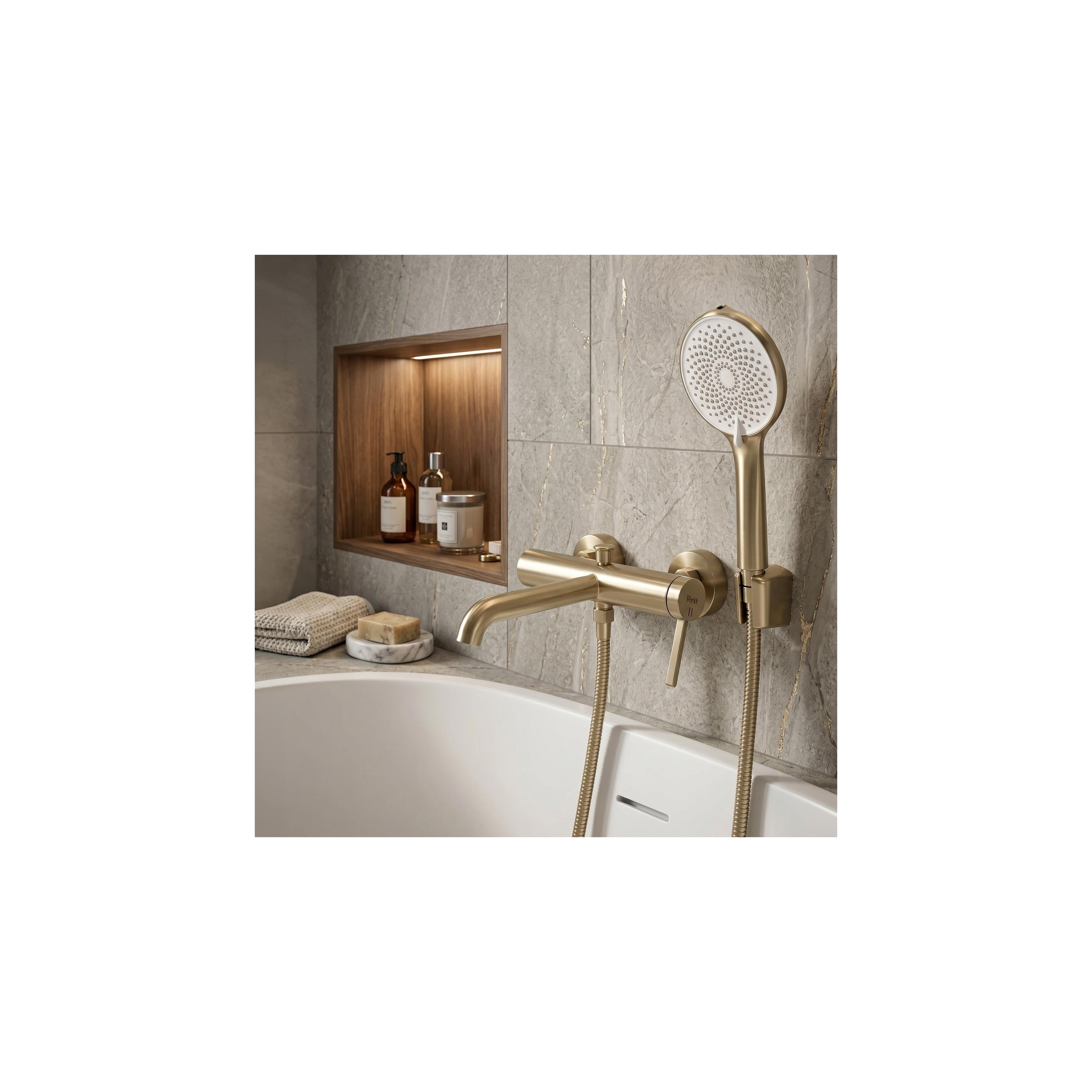 Bath faucet REA Rivo Brush Gold