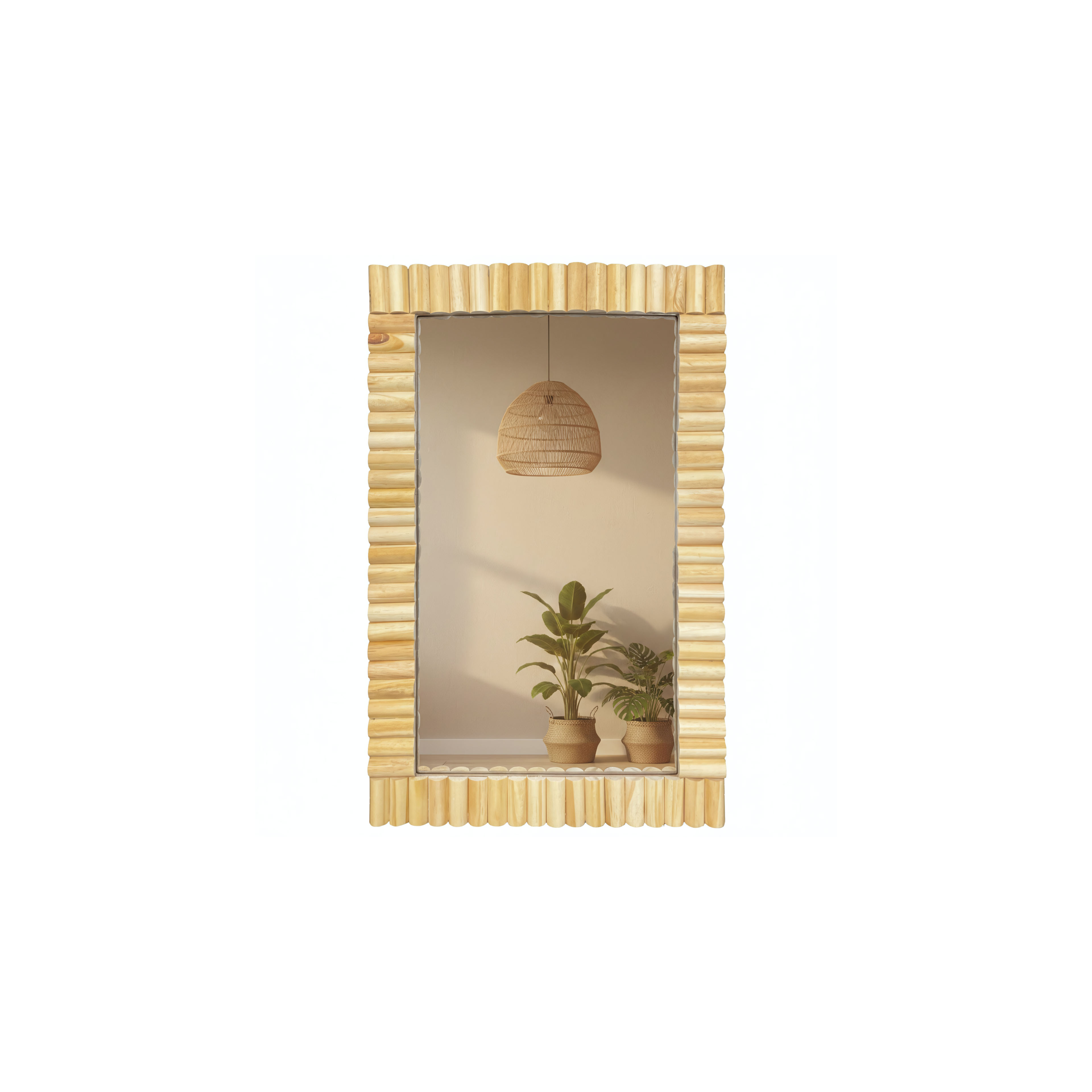 Nástenné zrkadlo Boho 55CM KLNA-MR01