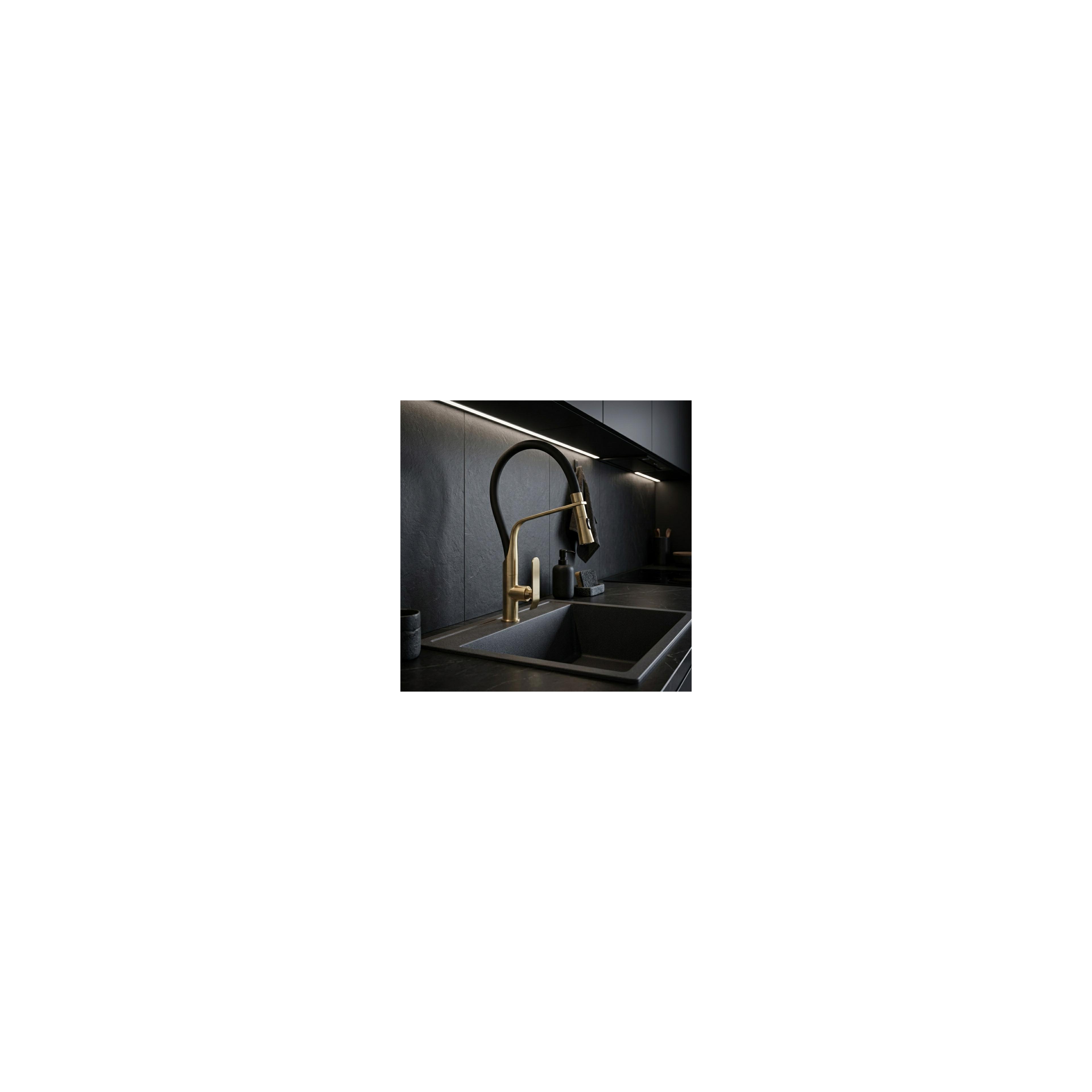 Смеситель кухонный Rea Castor gold brush