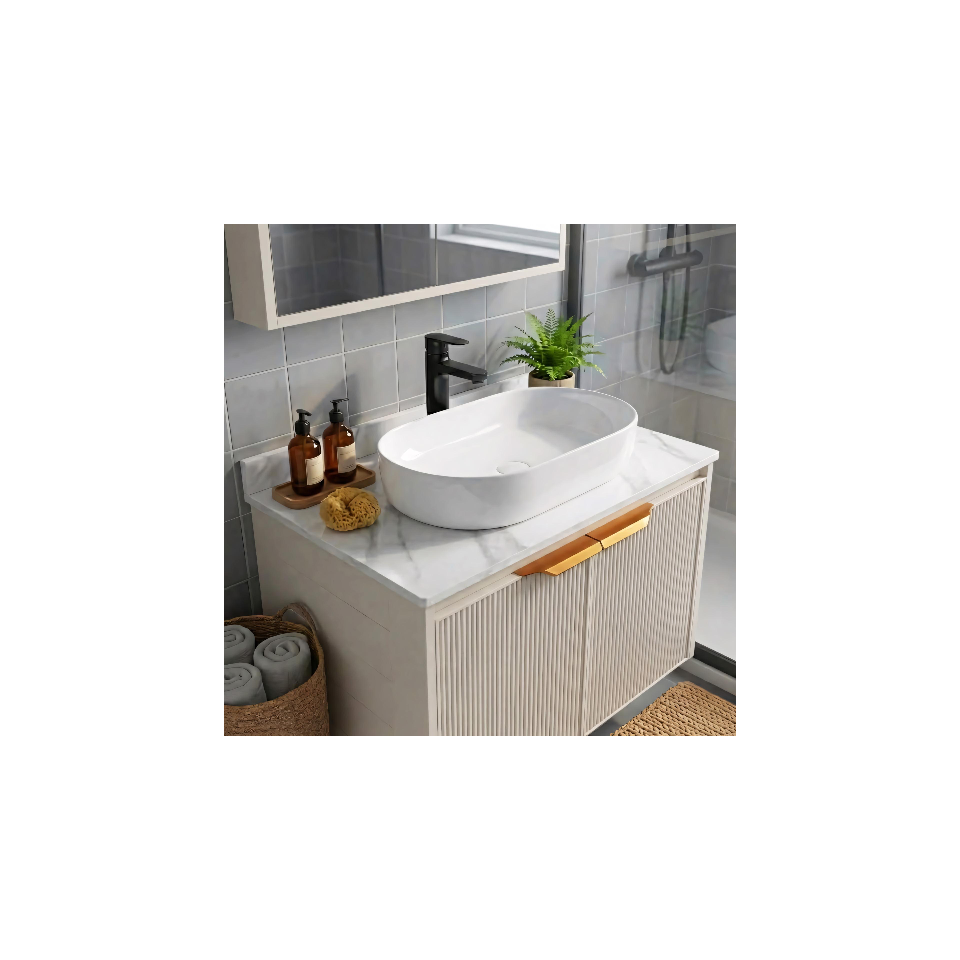 Zestaw mebli łazienkowych z blatem Marti 60cm Beige