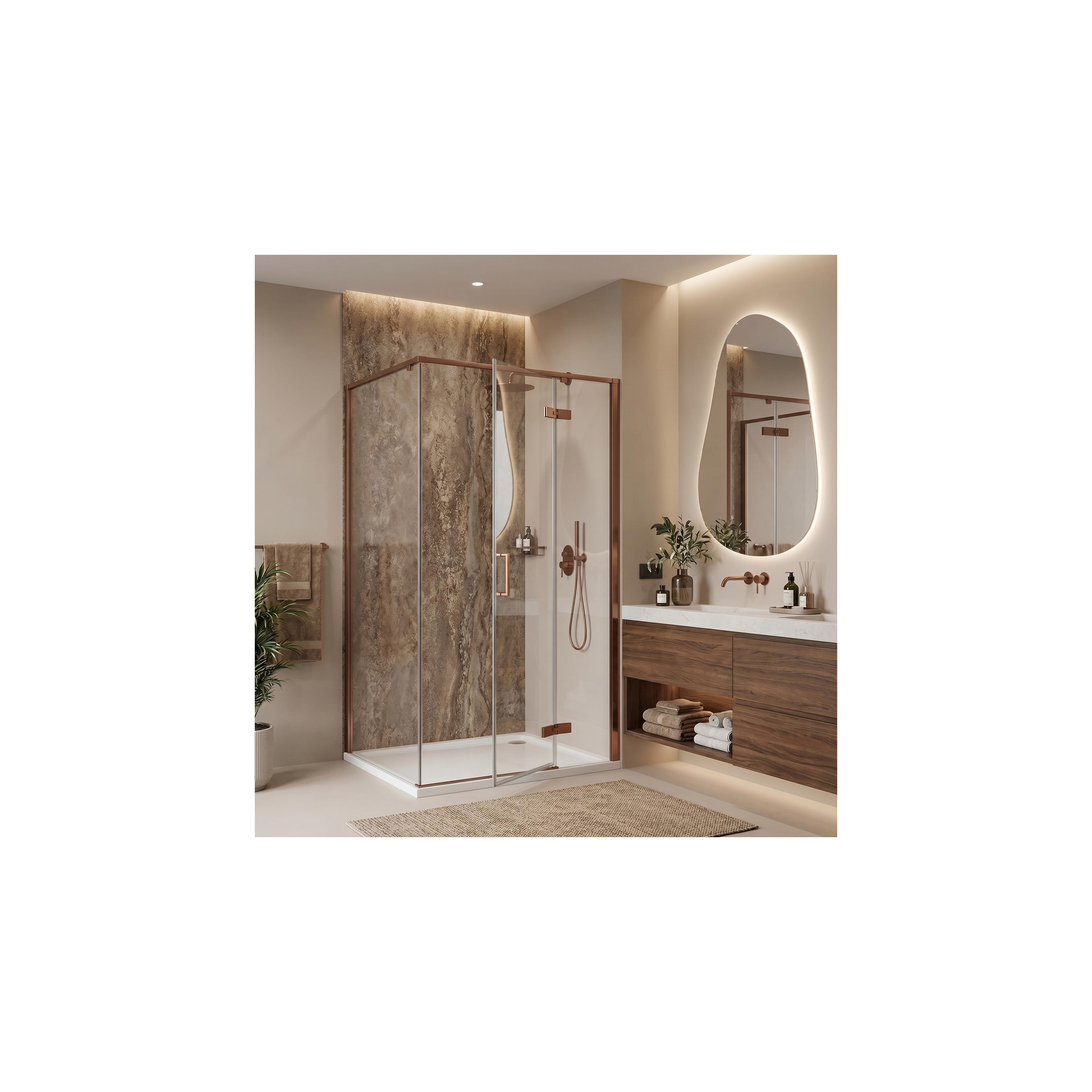 Cabine de duche Rea Bruno 100x80 Brush Copper