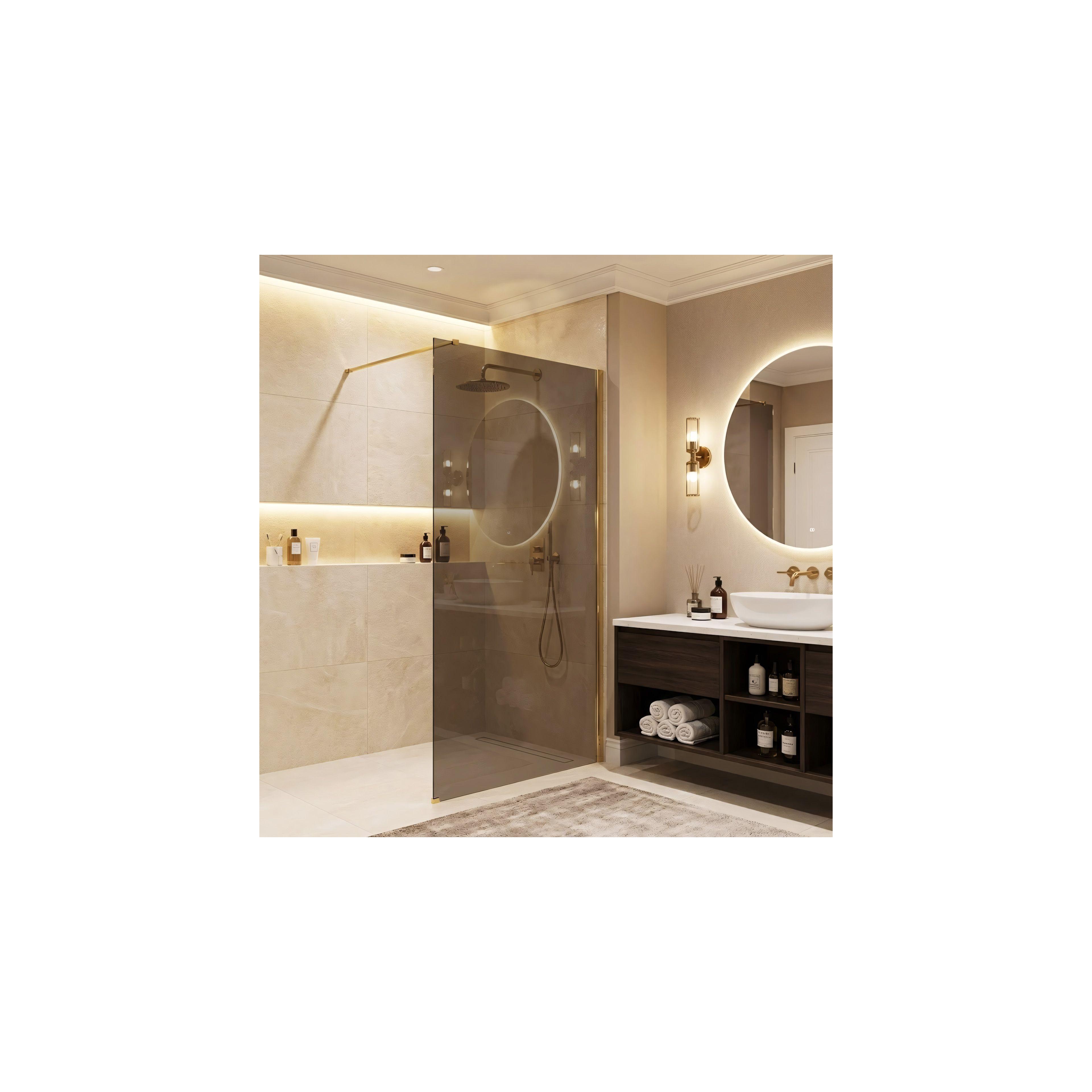 Paroi de douche Rea Flexi Brown / Gold 140