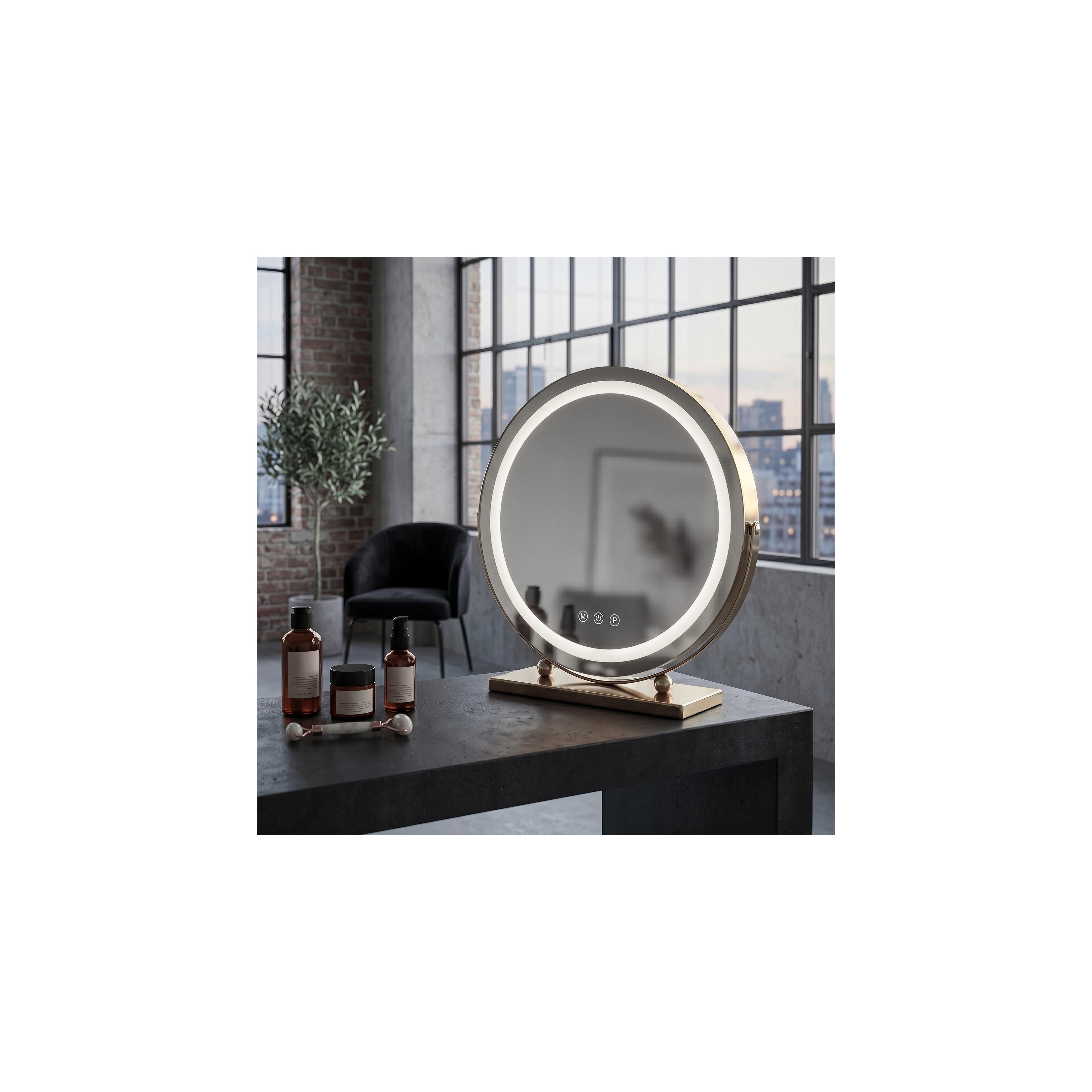 Зеркало LED MAKE-UP L.Gold 40 cm