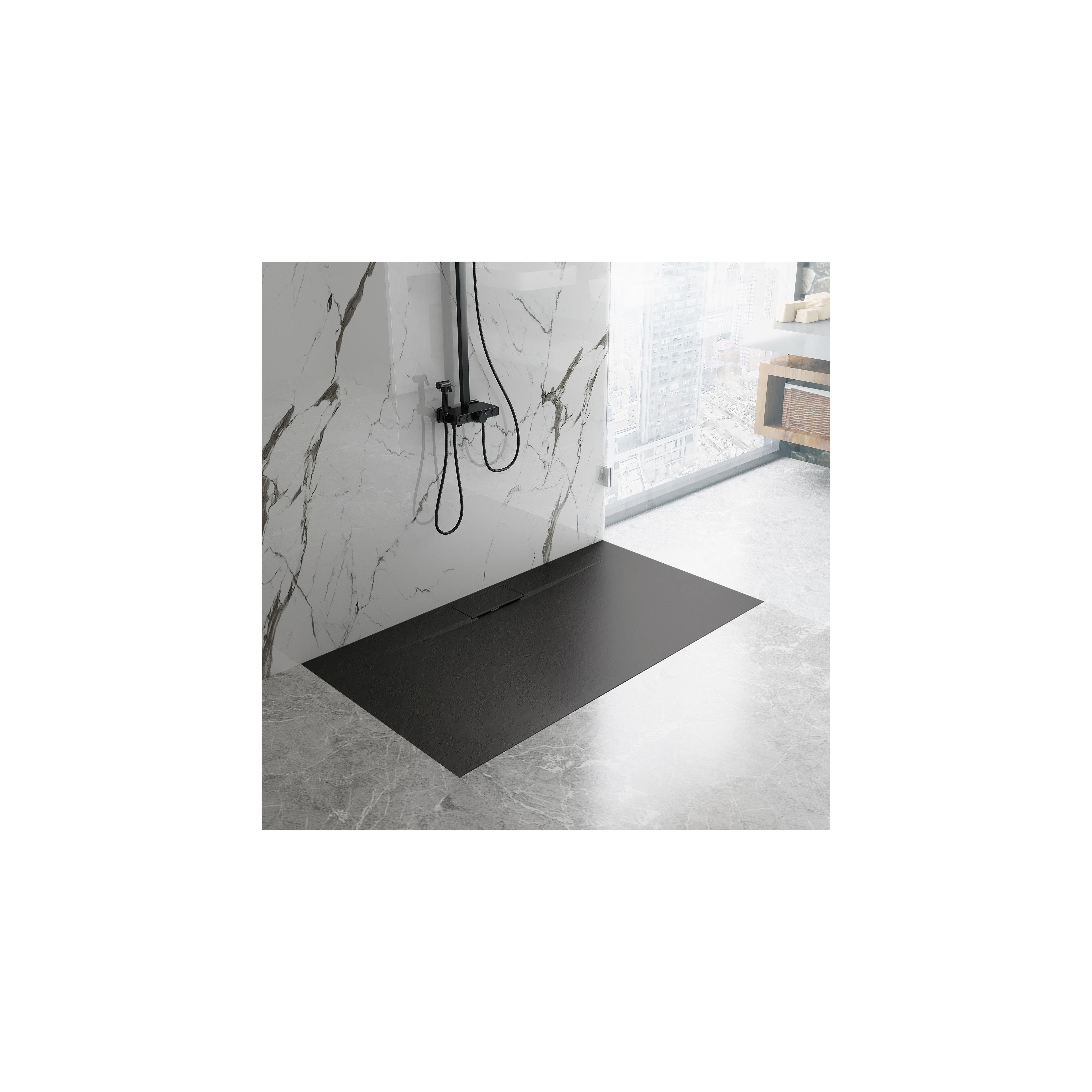 Душевой поддон Rea Bazalt long Black 90x120