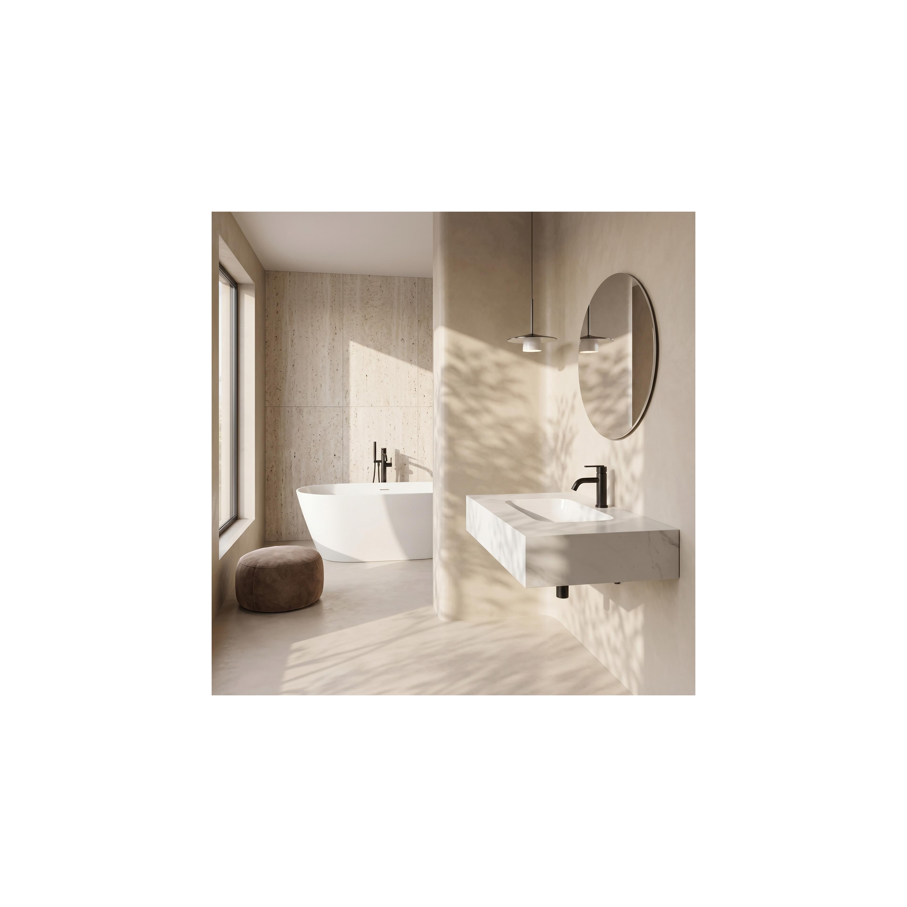 Wall-hung washbasin REA Aresa Belt White 70