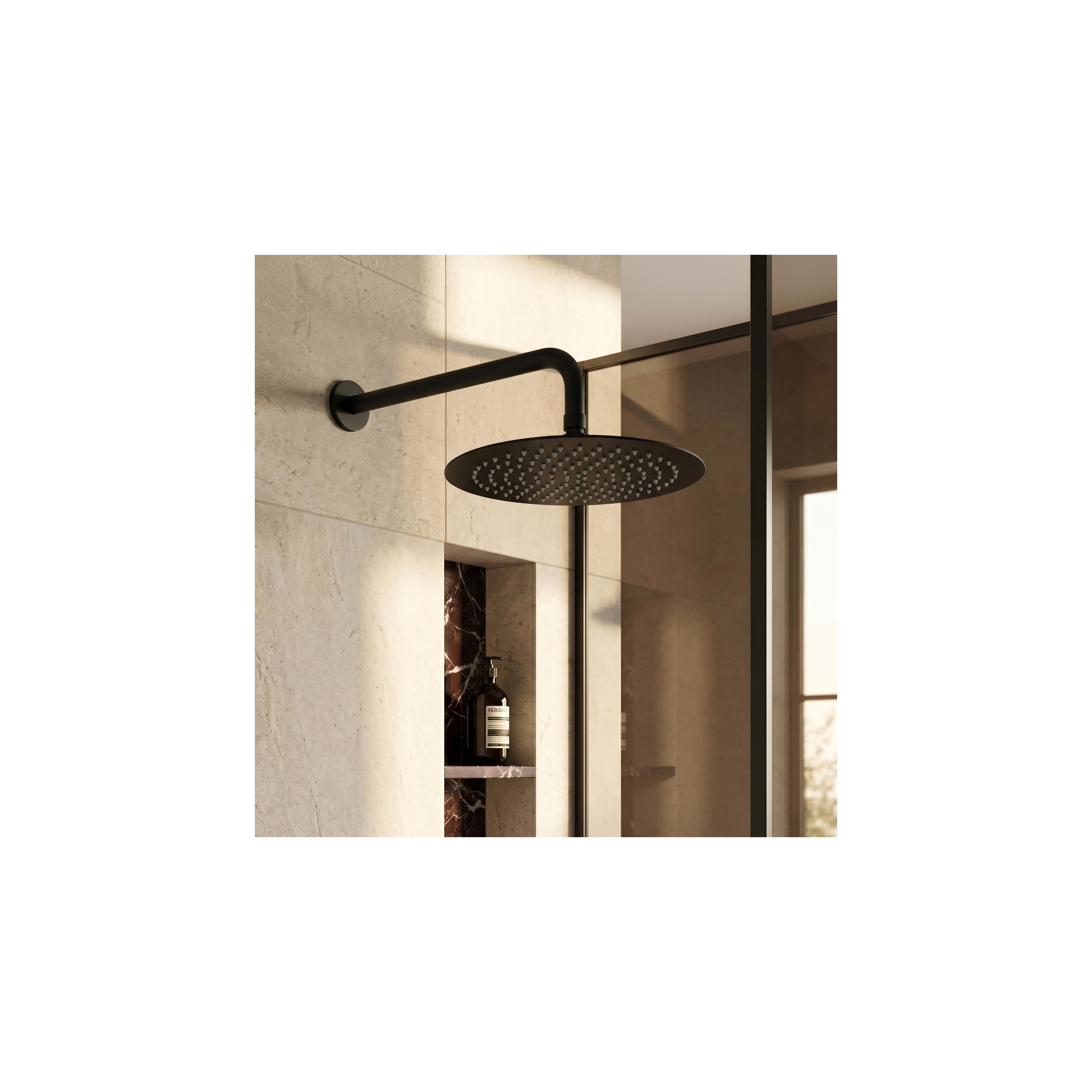 Runt duschhuvud REA JS-P014B 30cm Black