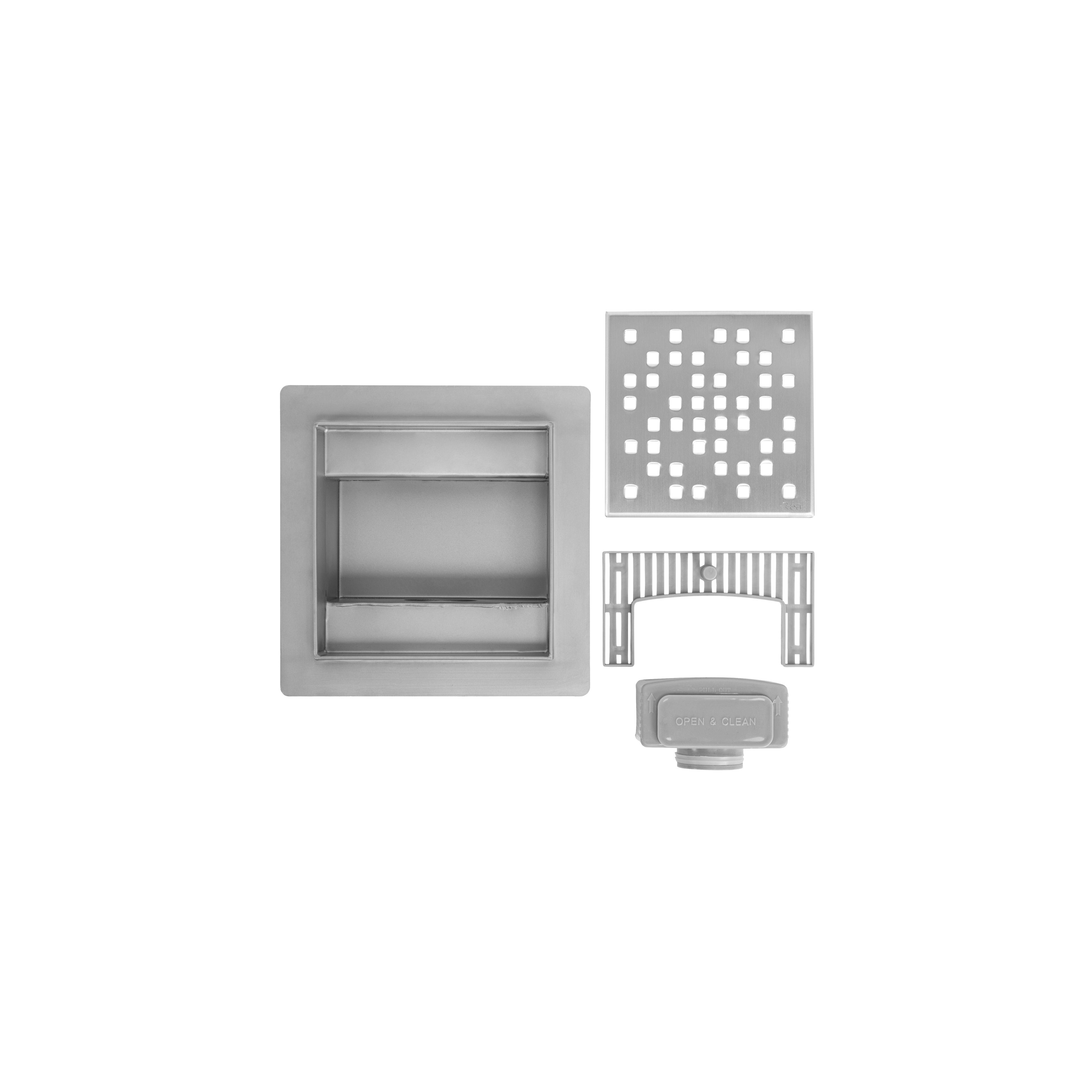 Drain linéaire REA DOTS Nickel Brush 12x12
