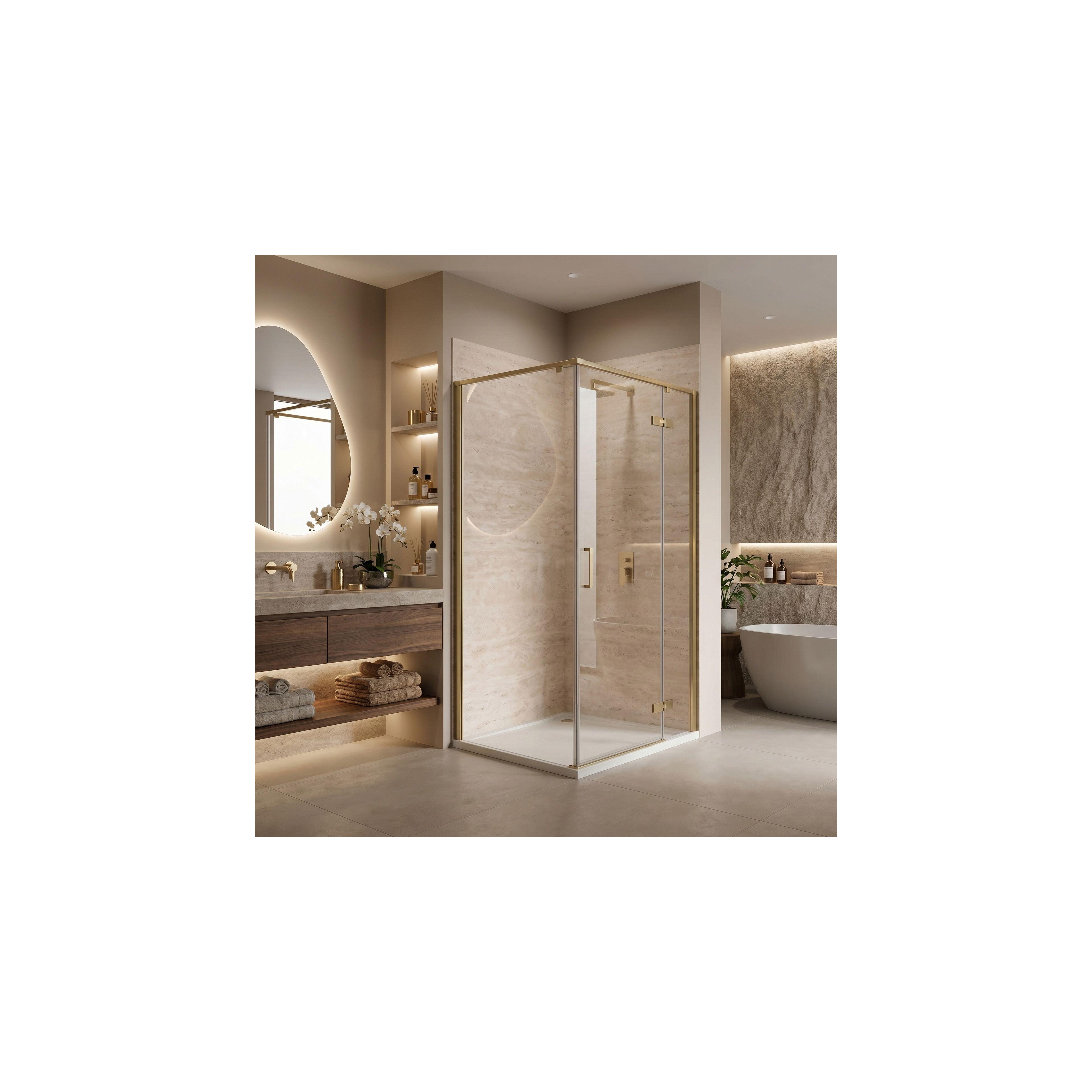 Duschkabin Rea Bruno 120x90 Brush Gold