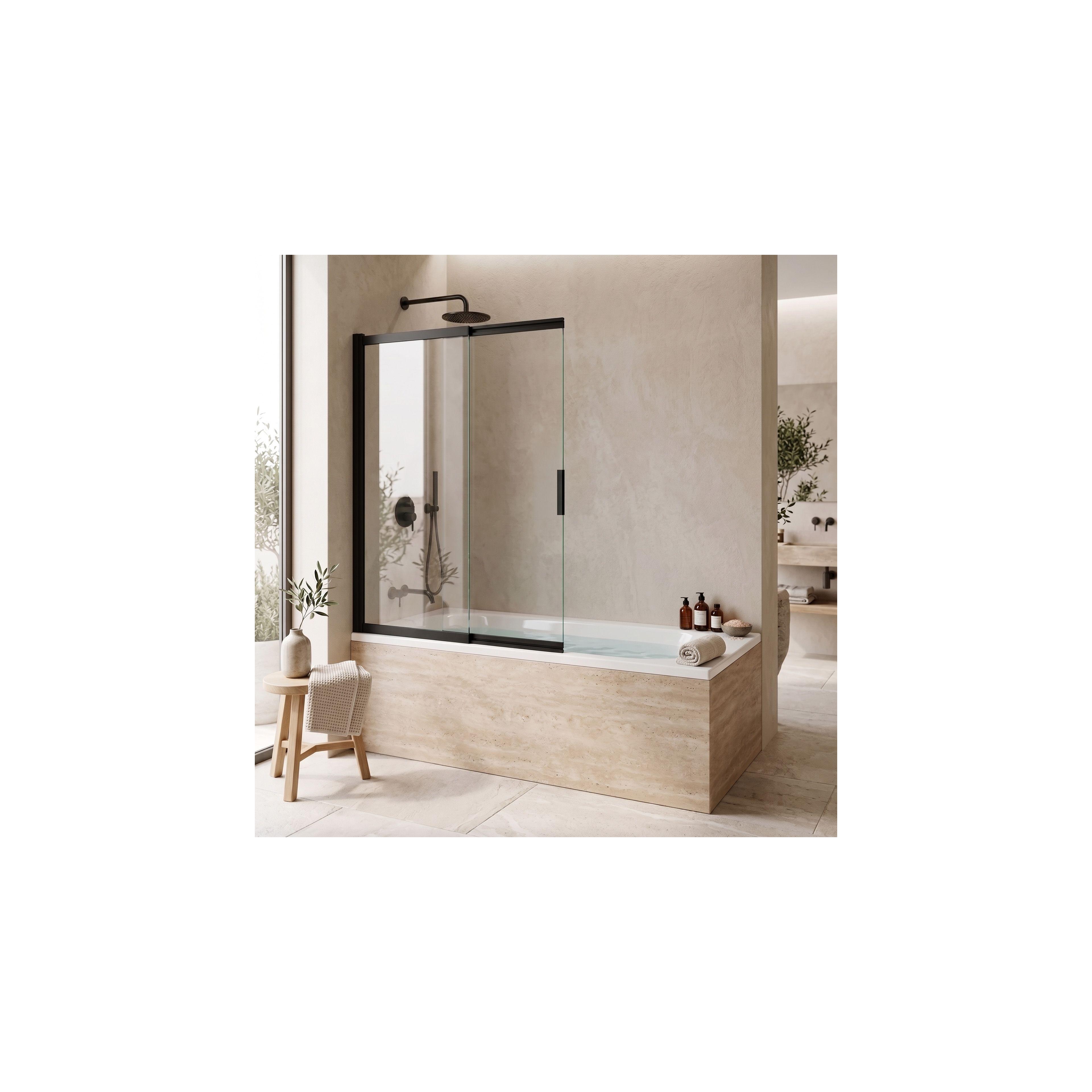 Paravento vasca scorrevole REA Dario Black 100