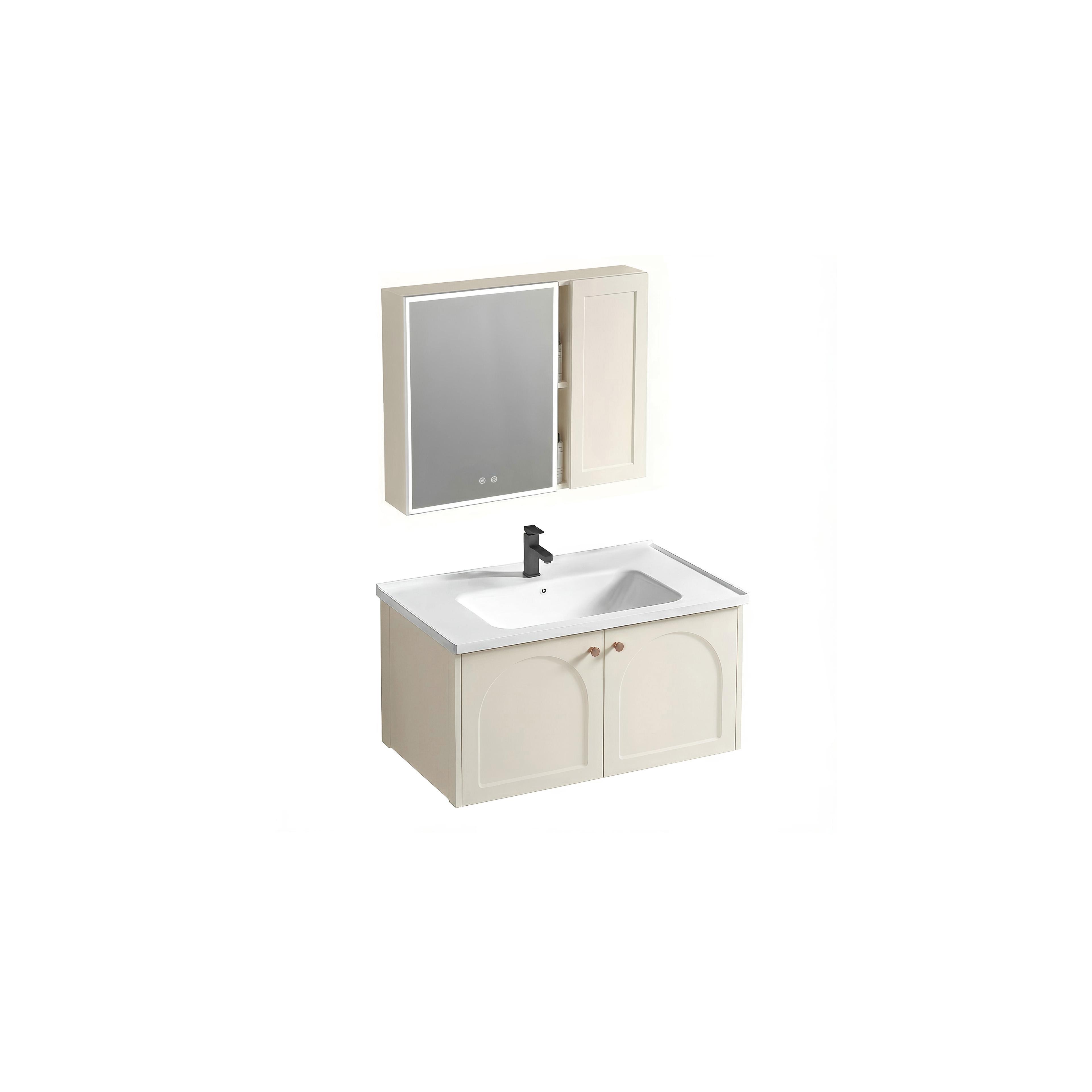 Sada koupelnového nábytku s umyvadlem Denver 80cm Creme