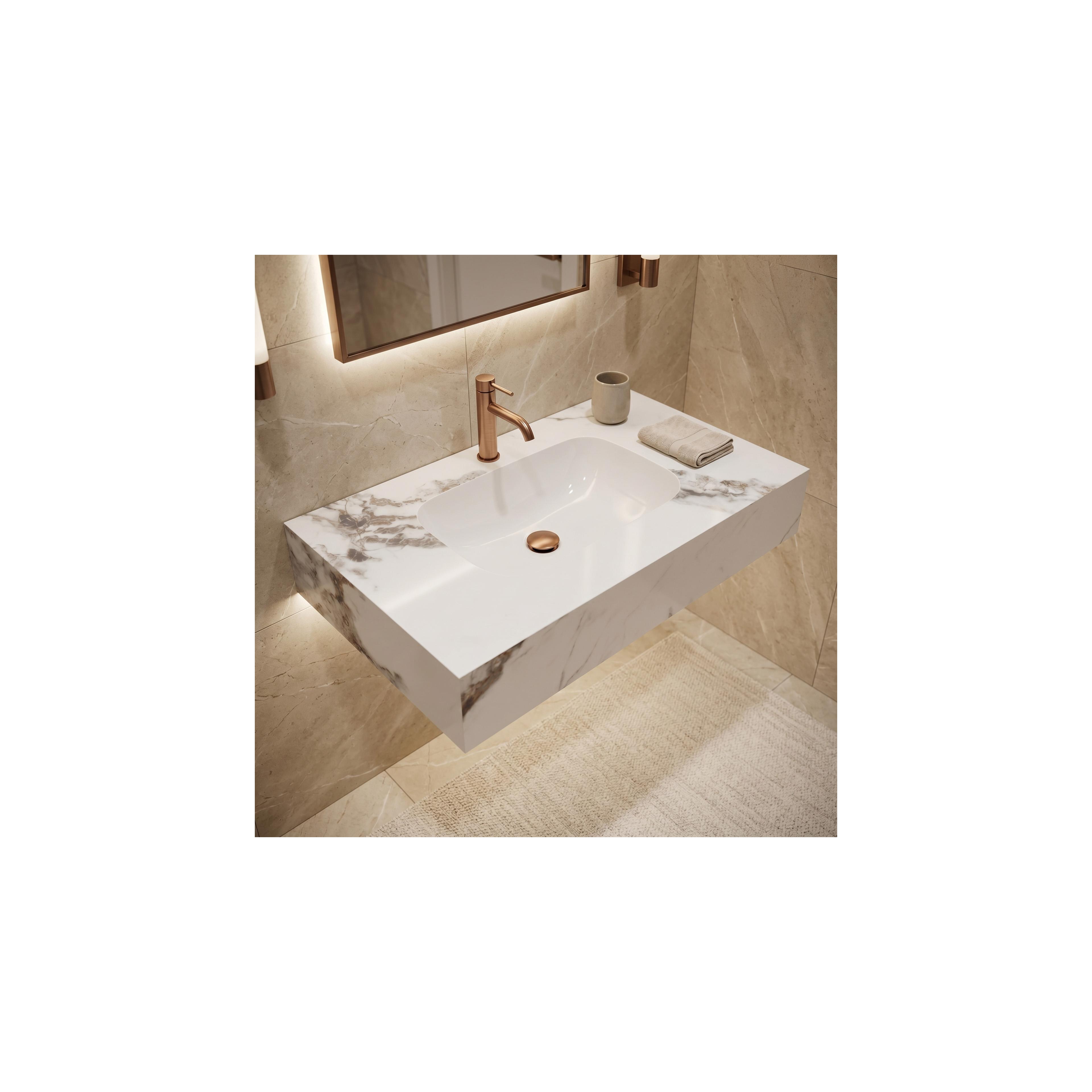 Lavabo suspendu Rea Aresa Cold Jade 80