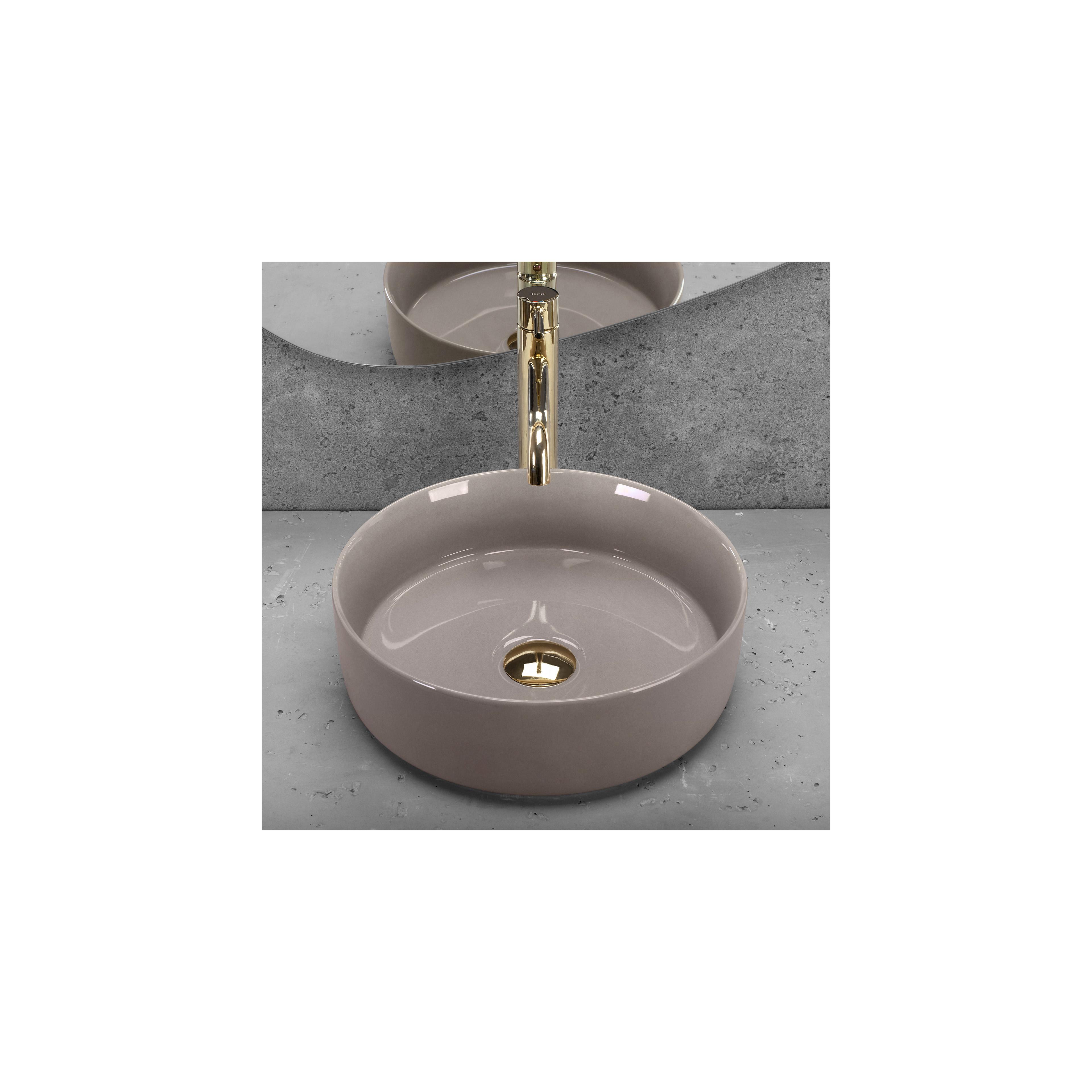 Umywalka nablatowa Rea Sami Beige Shiny