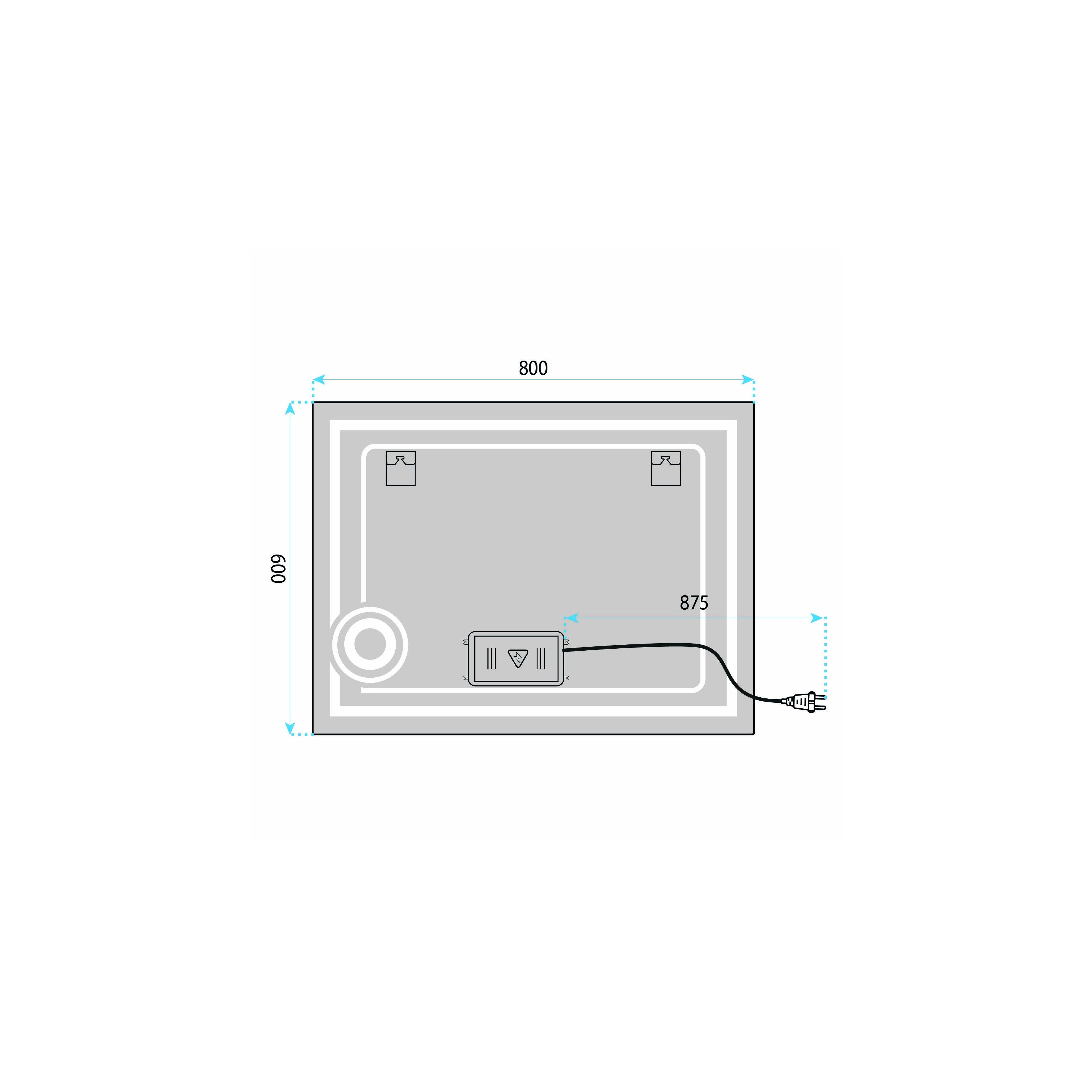 Огледало LED 80x60cm HAVEN