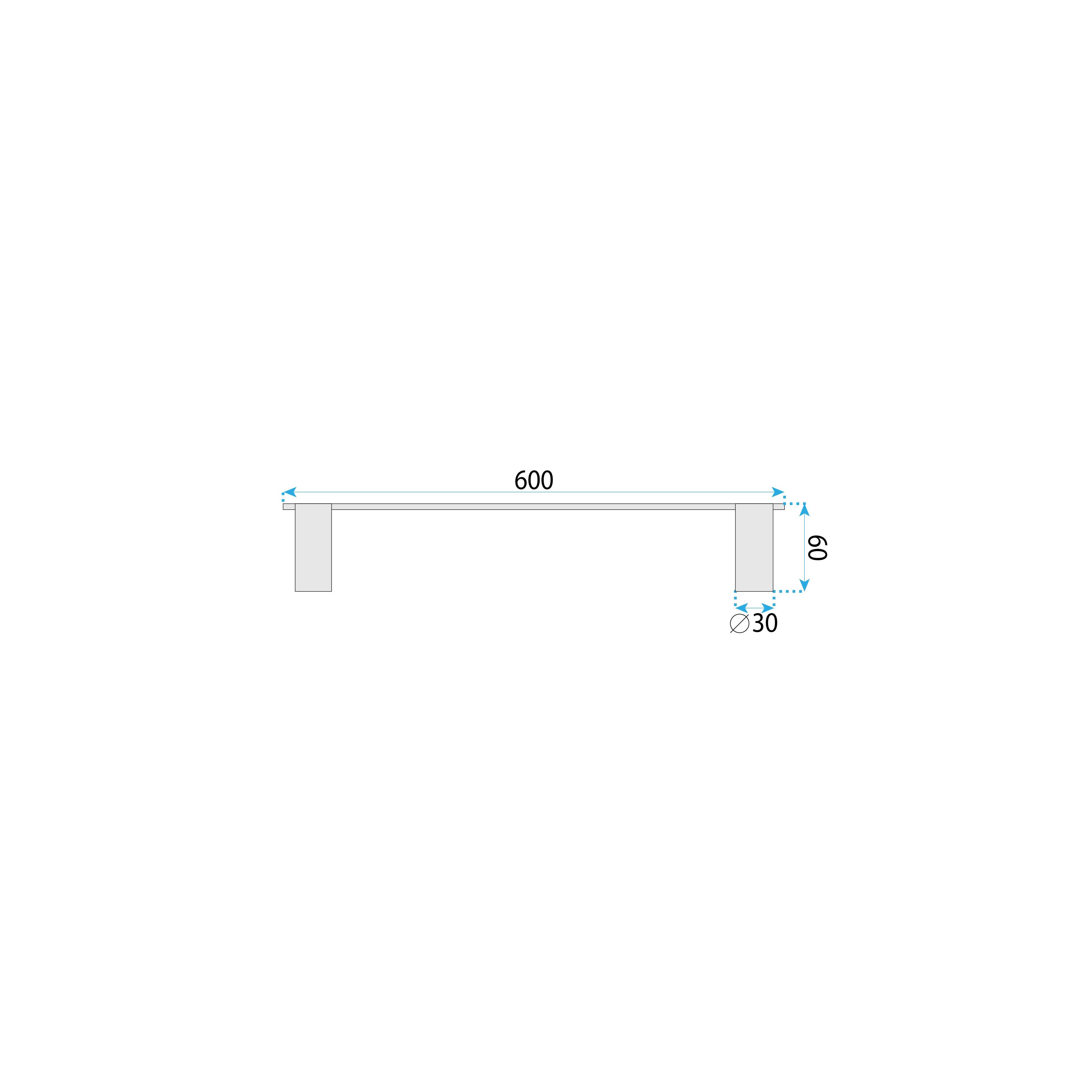 Porte-serviette Tomi 5801 Brush Nickle