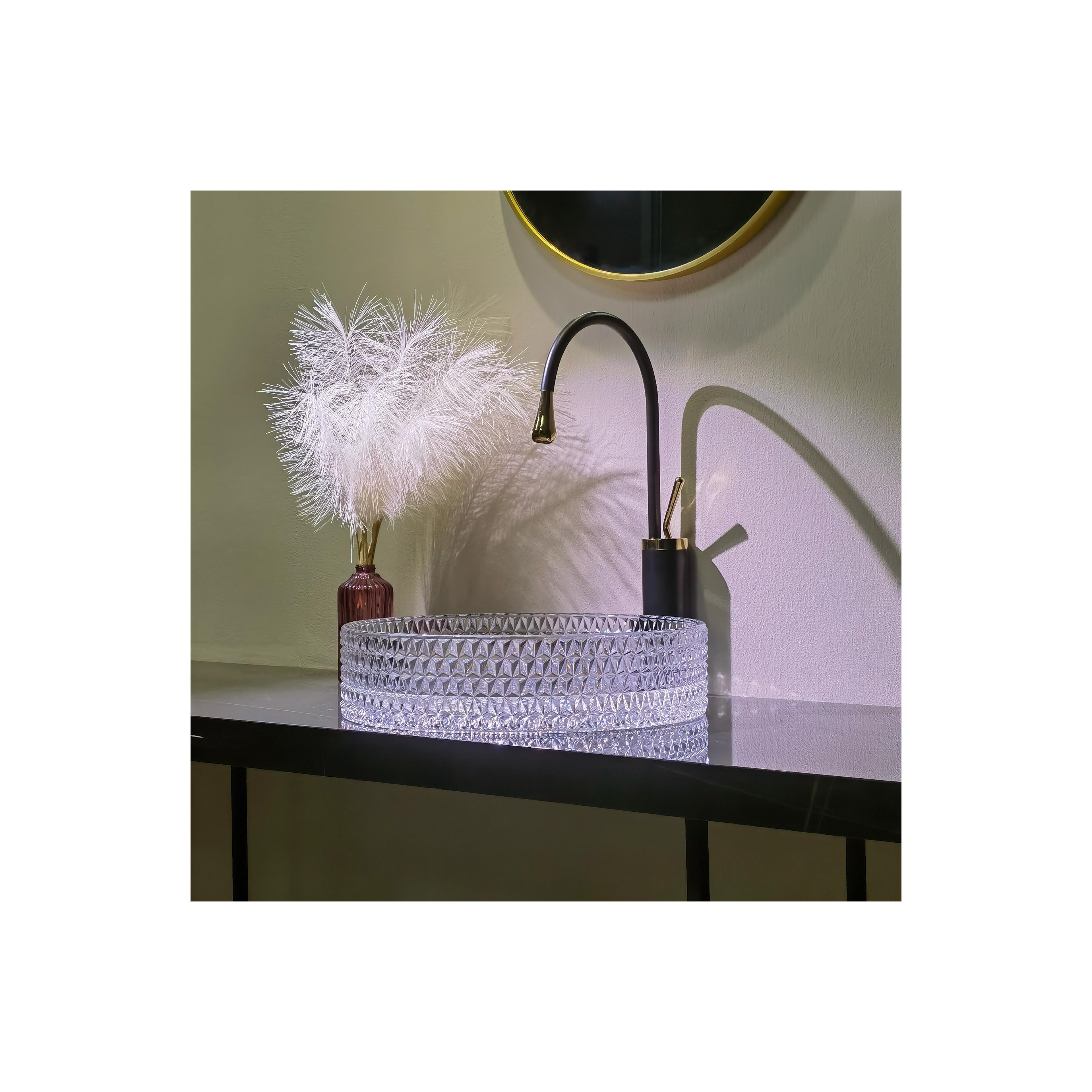 Countertop washbasin Rea Cristal Transparent 39