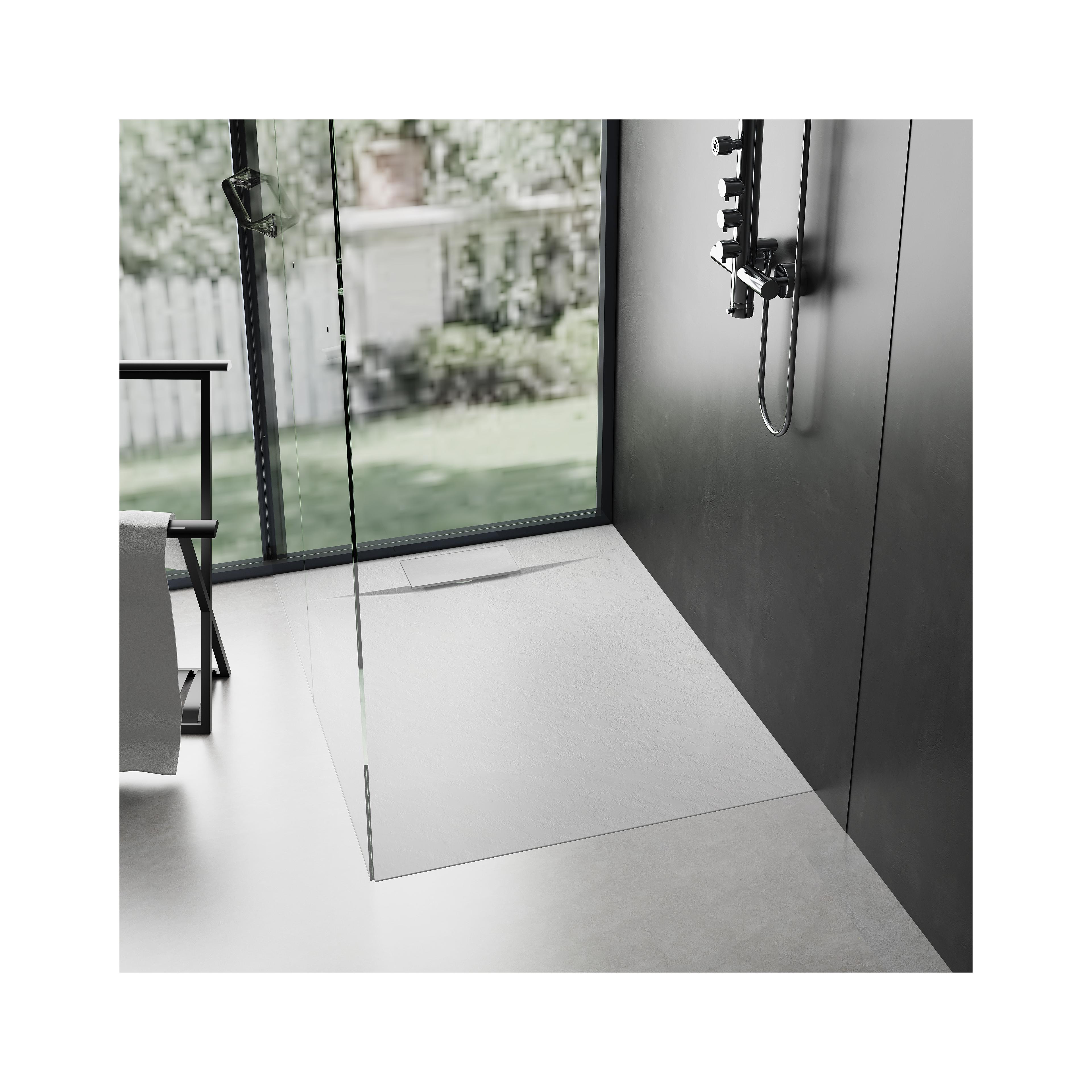 Shower tray Bazalt White 90x90