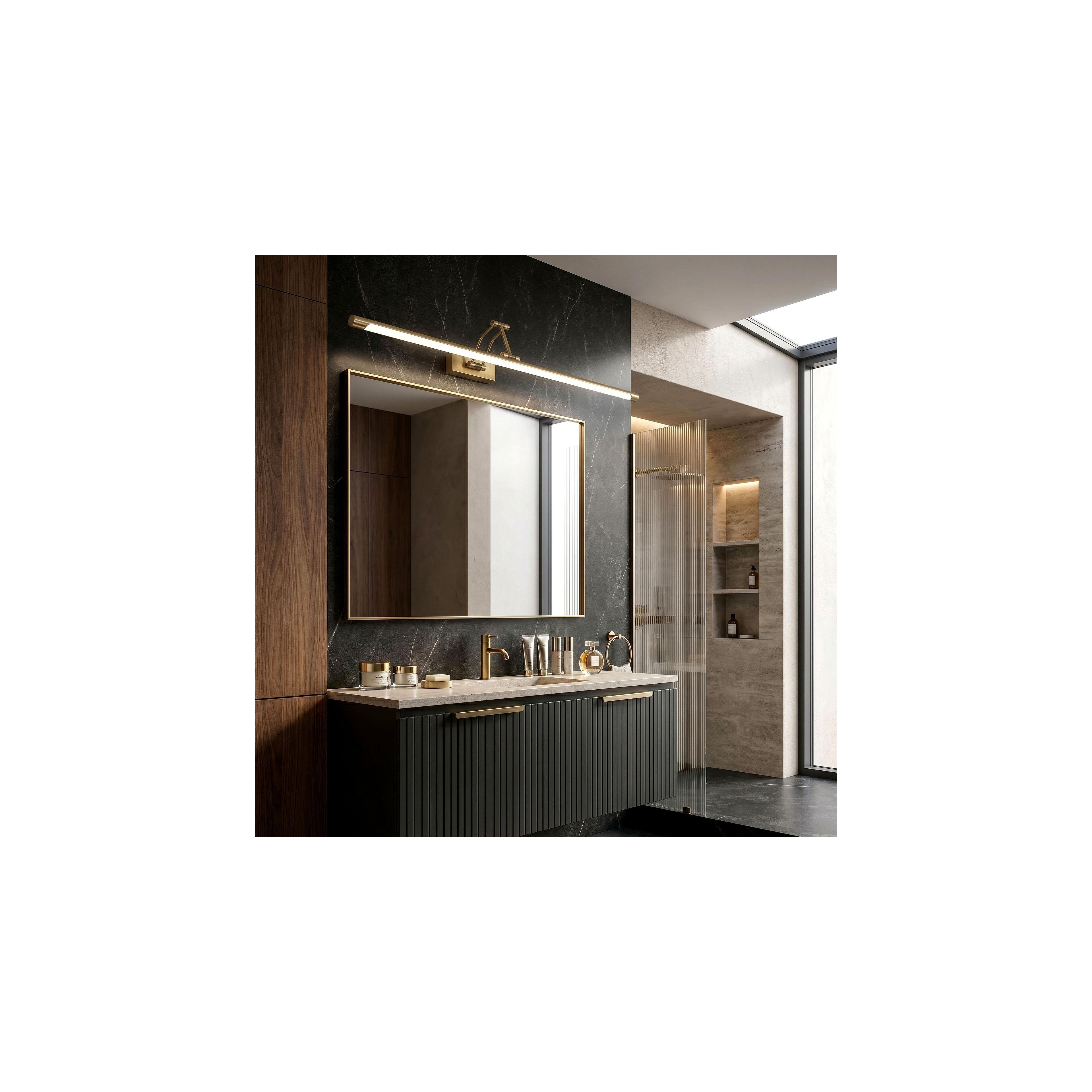Badrum vägg LED-lampa SWE024-1W 80cm Brush Gold