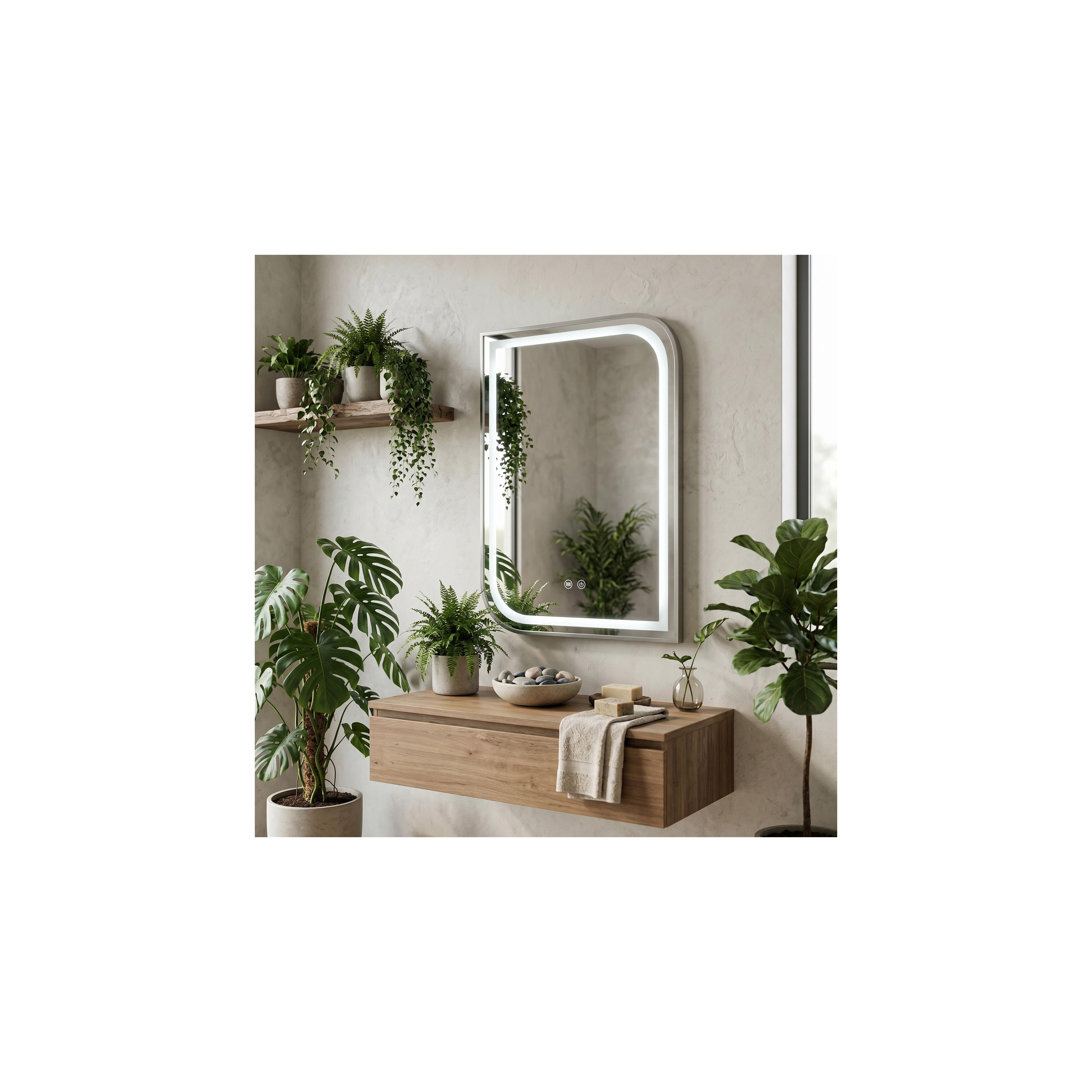 LED-VÄGGSPEGEL ZONE 70x50 BRUSH NICKEL