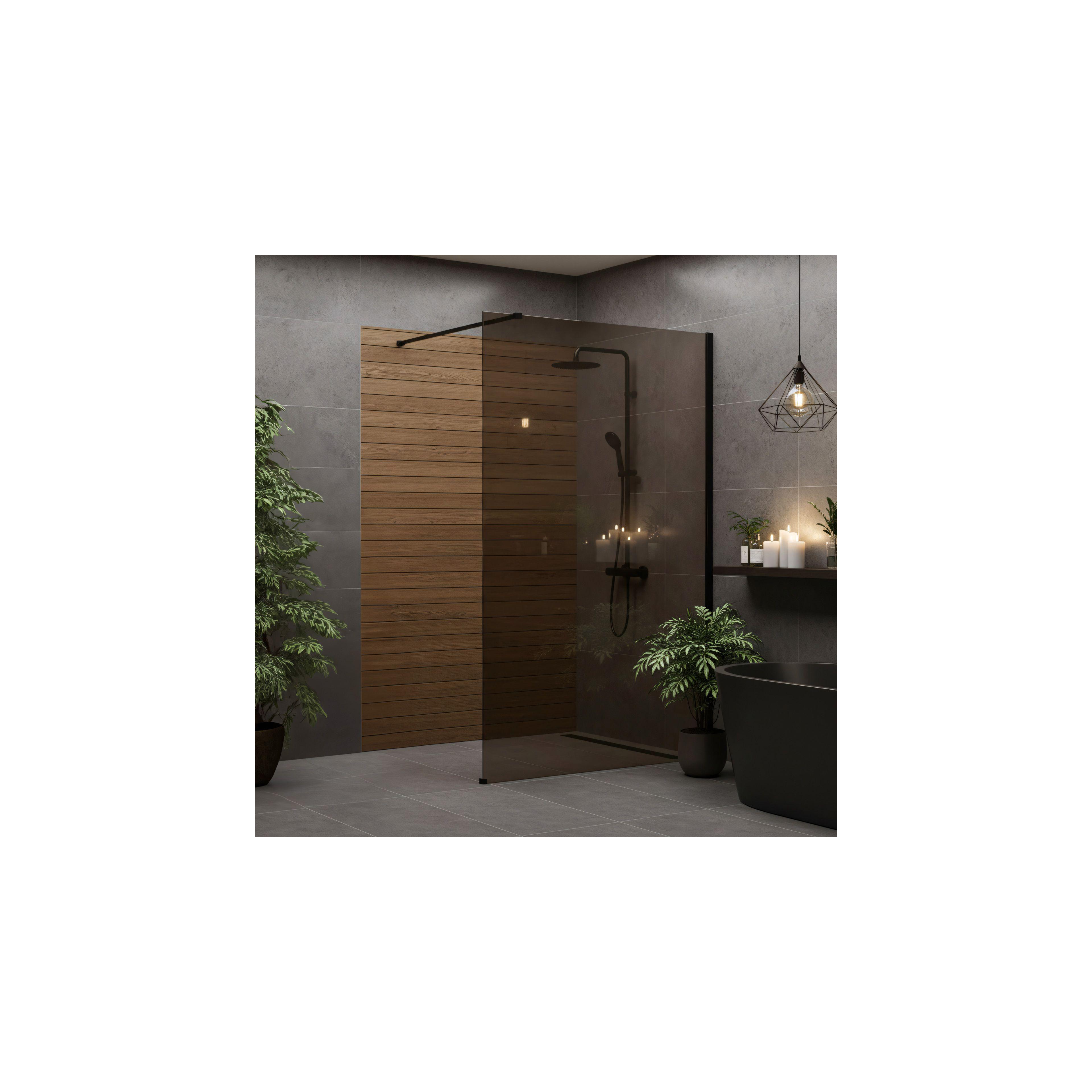 Tuš zaslon Rea Flexi Brown / Black 110