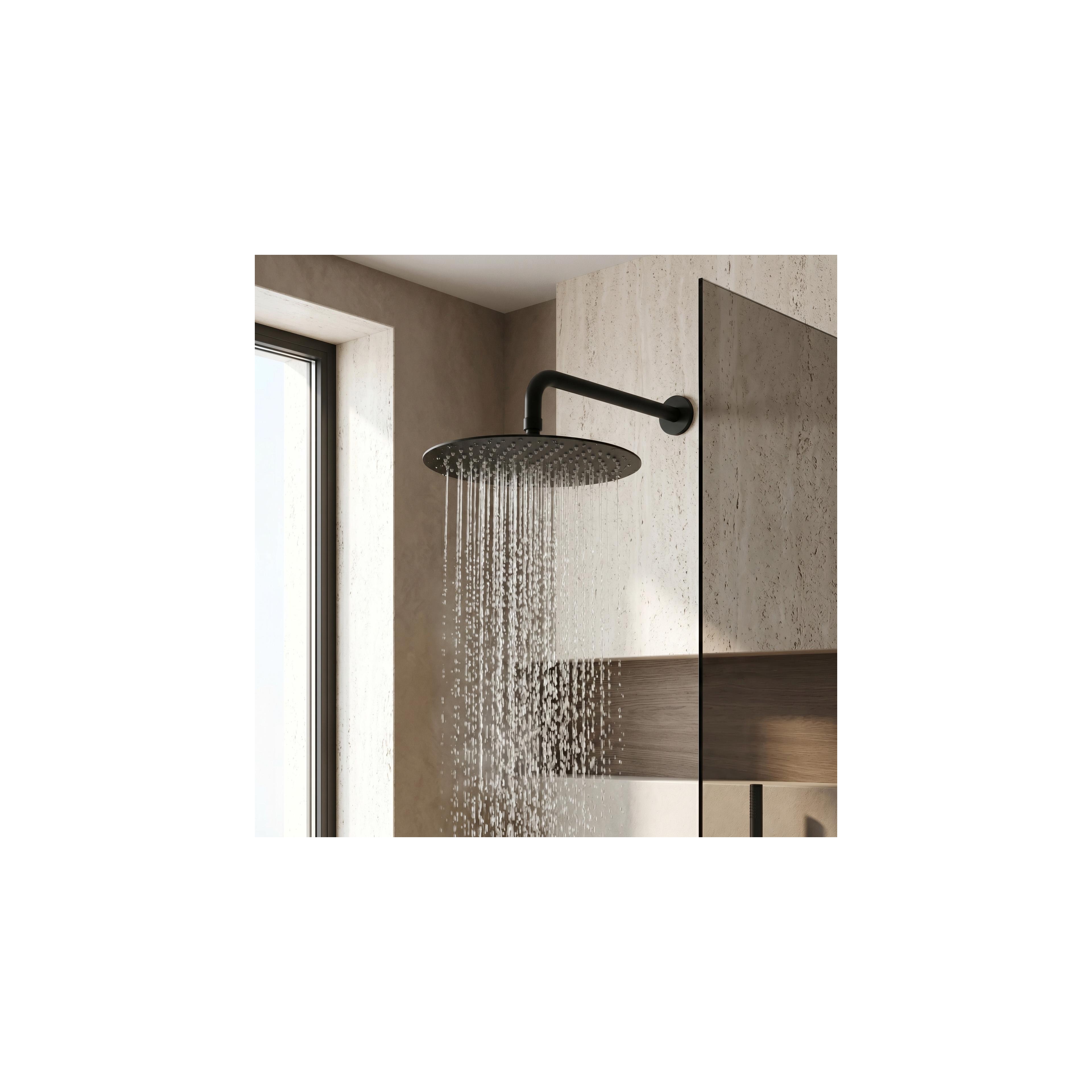 Runt duschhuvud REA JS-P014B 30cm Black