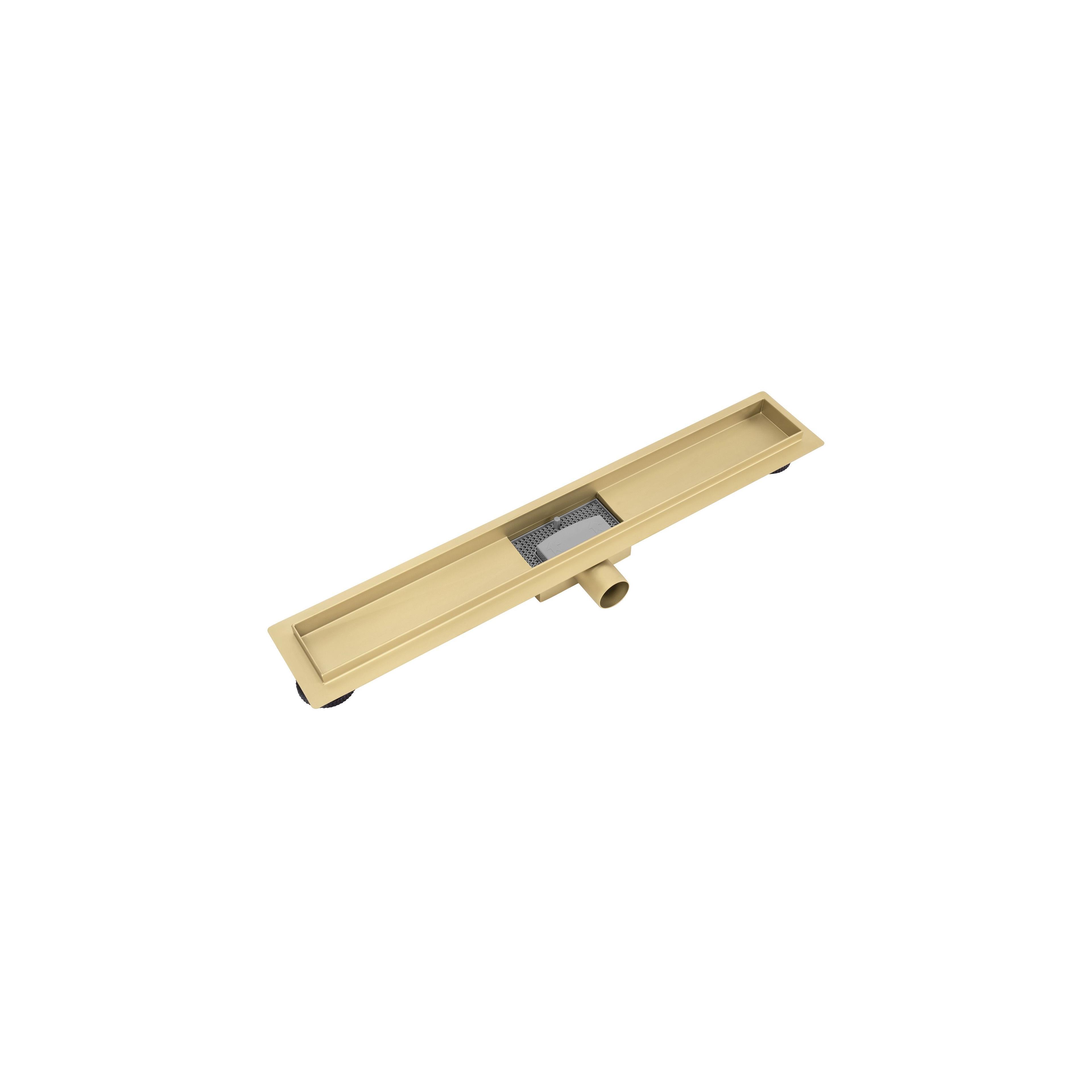 Odtokový žľab Rea Neox brush gold 70