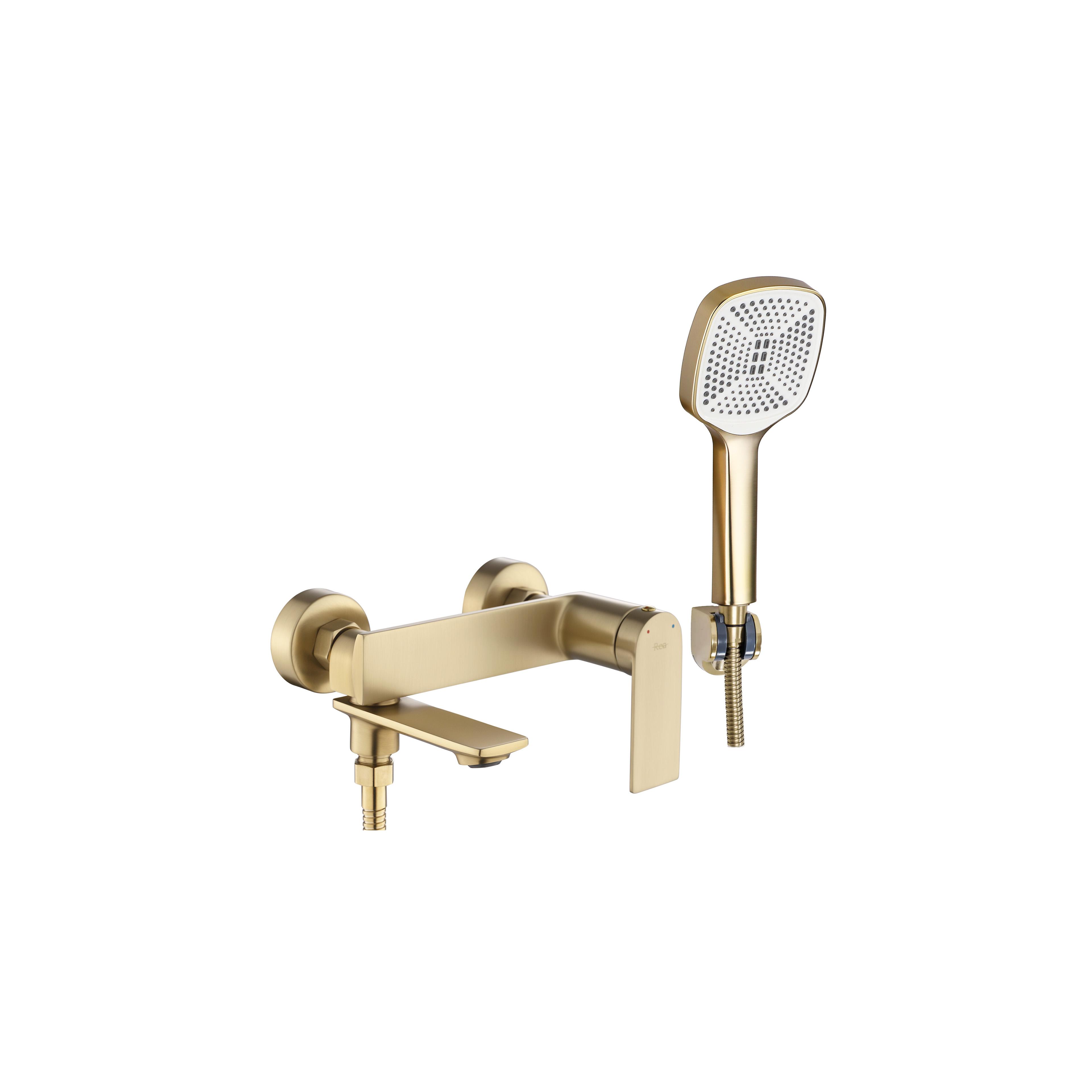 Grifo de bañera REA STORM Brush Gold