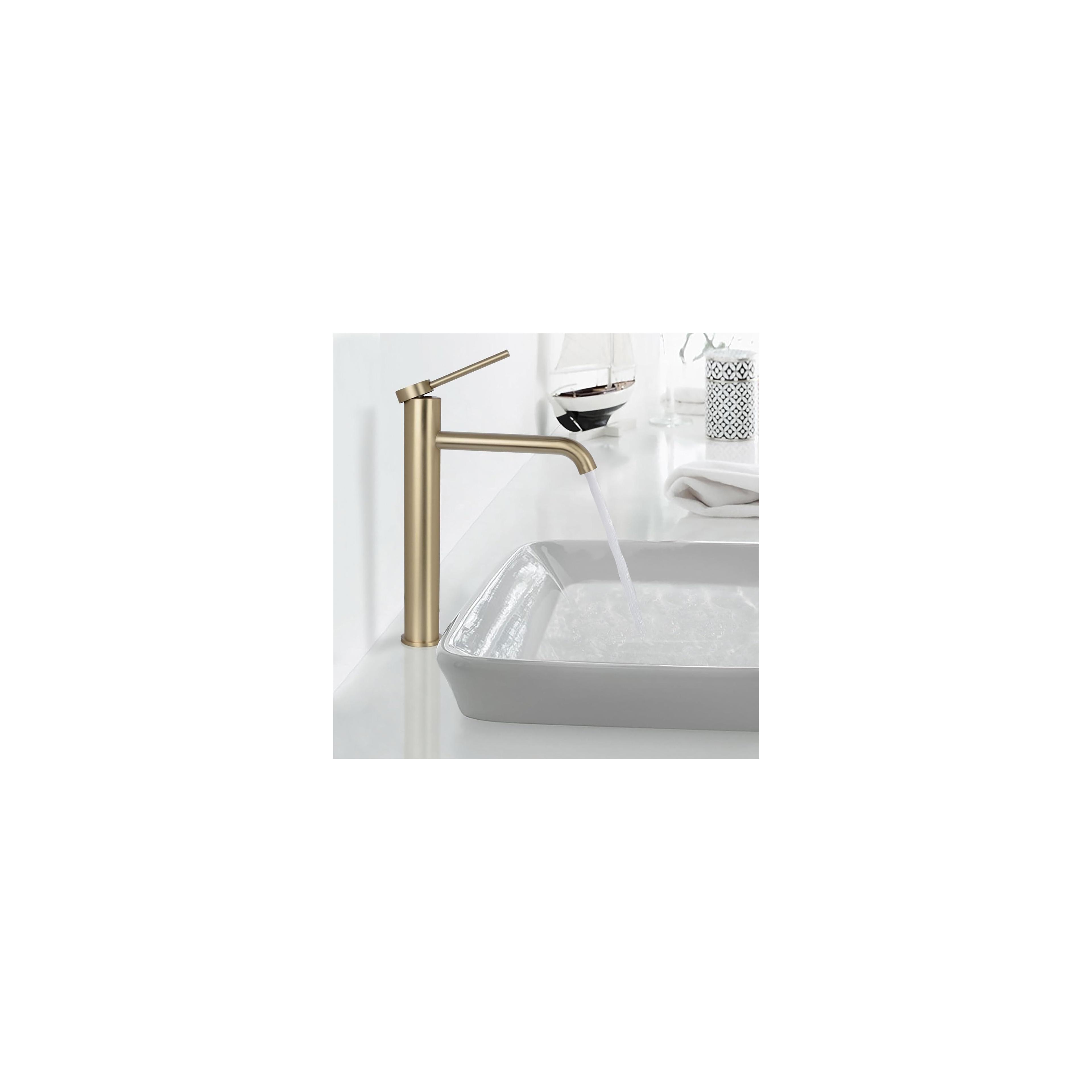 Wastafelkraan Rea Clif Gold Brush High