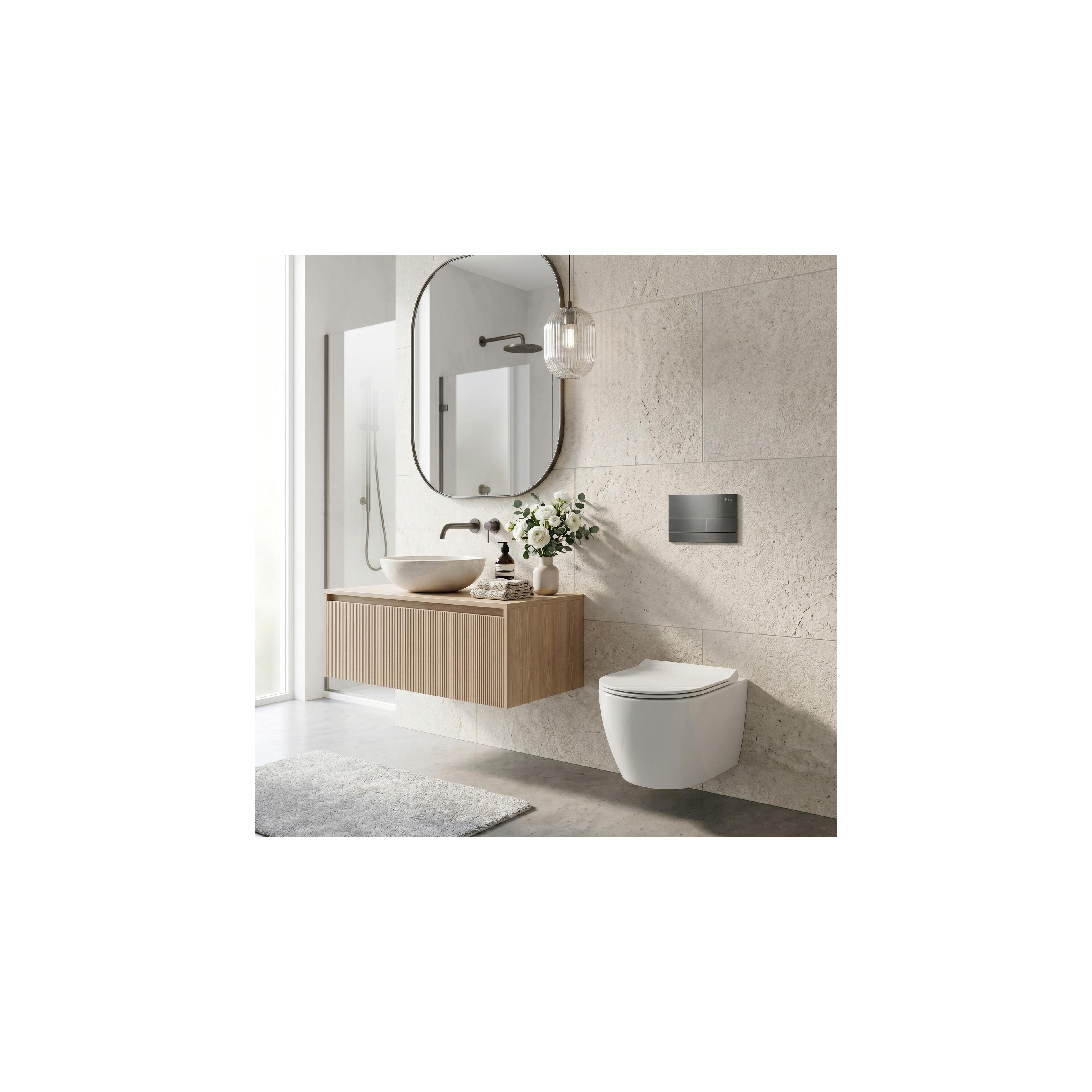 Concealed WC Frame Set Slim 024N with Titan Button