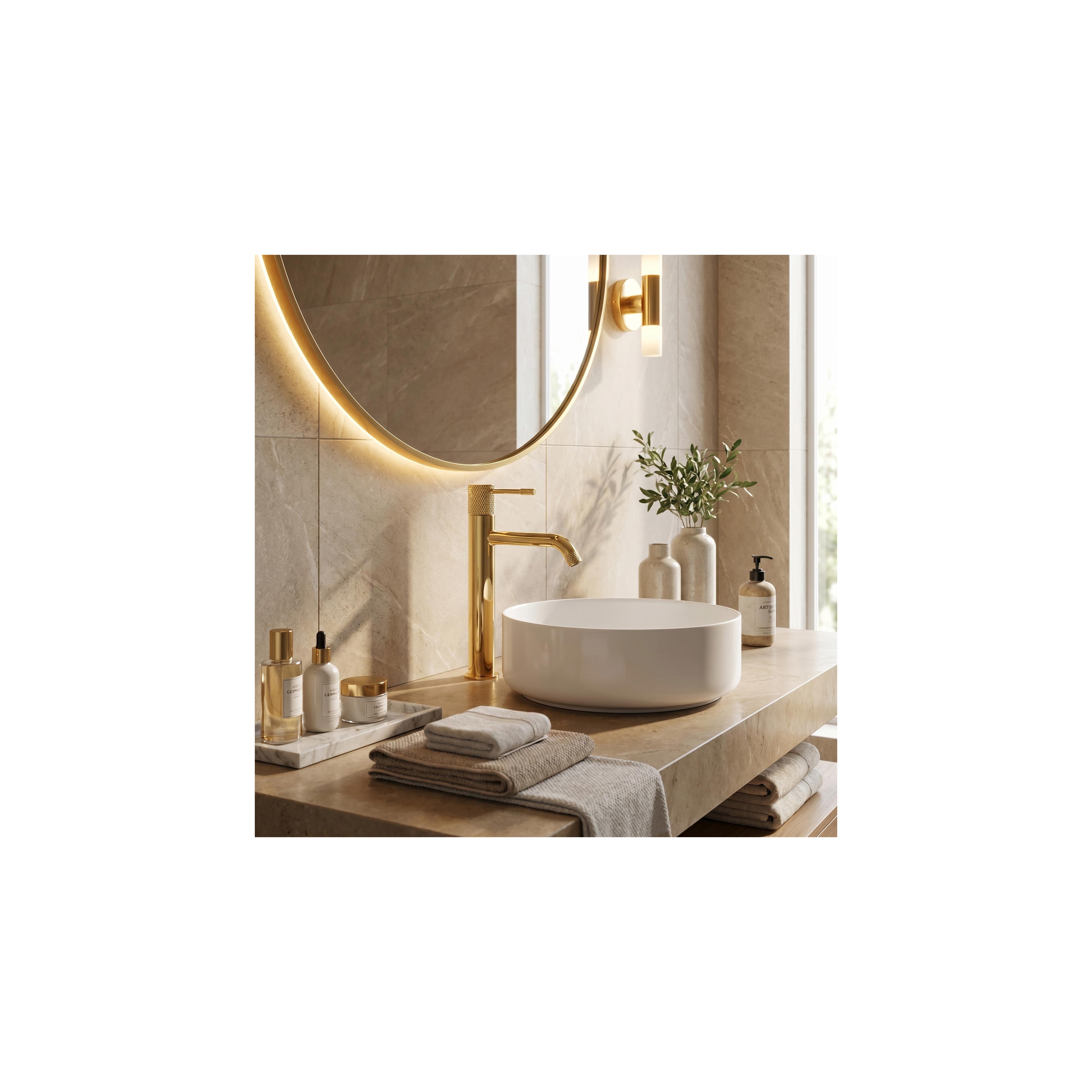 Bathroom faucet Rea Venti Gold High