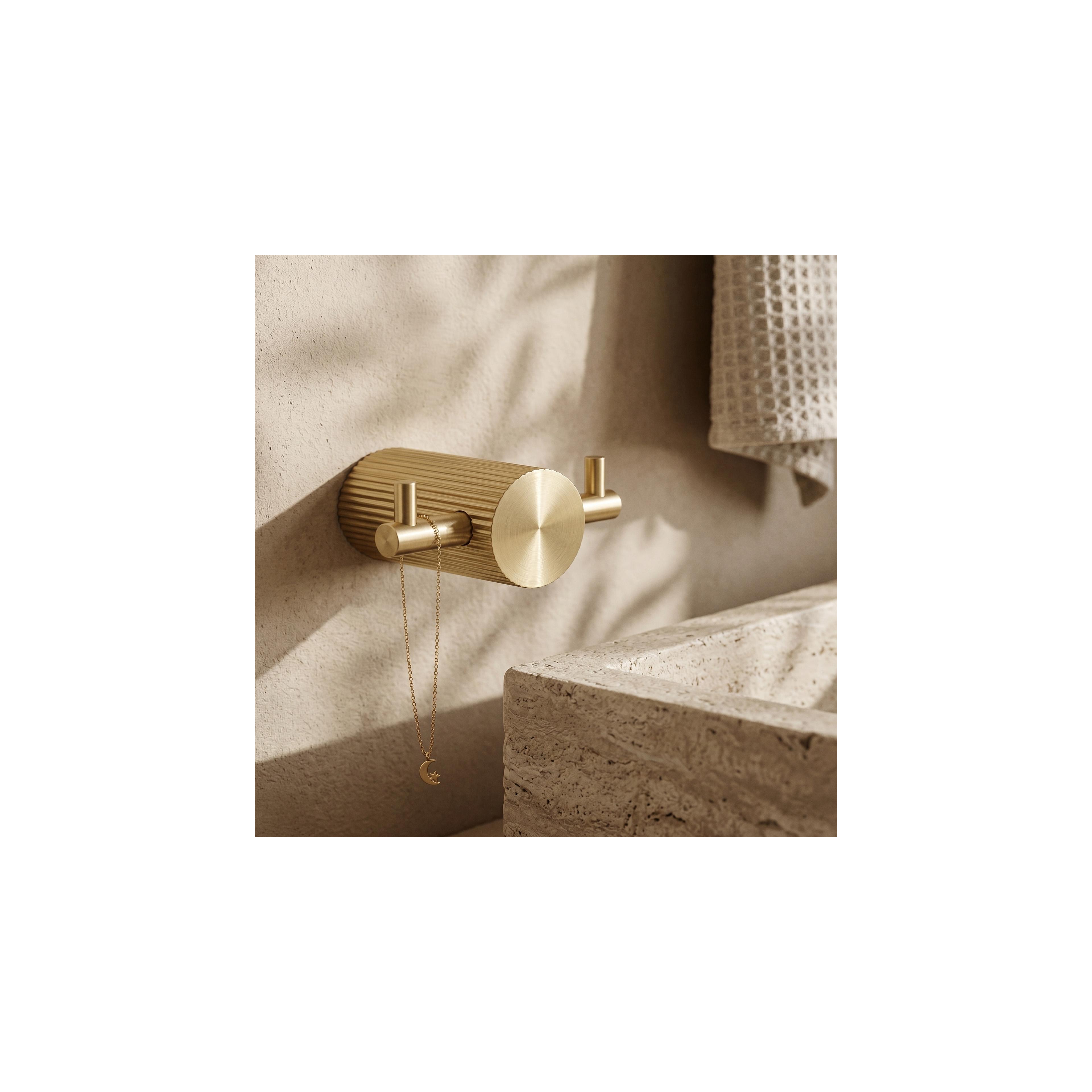 Gancho de casa de banho 64104A SOLO Brush Gold