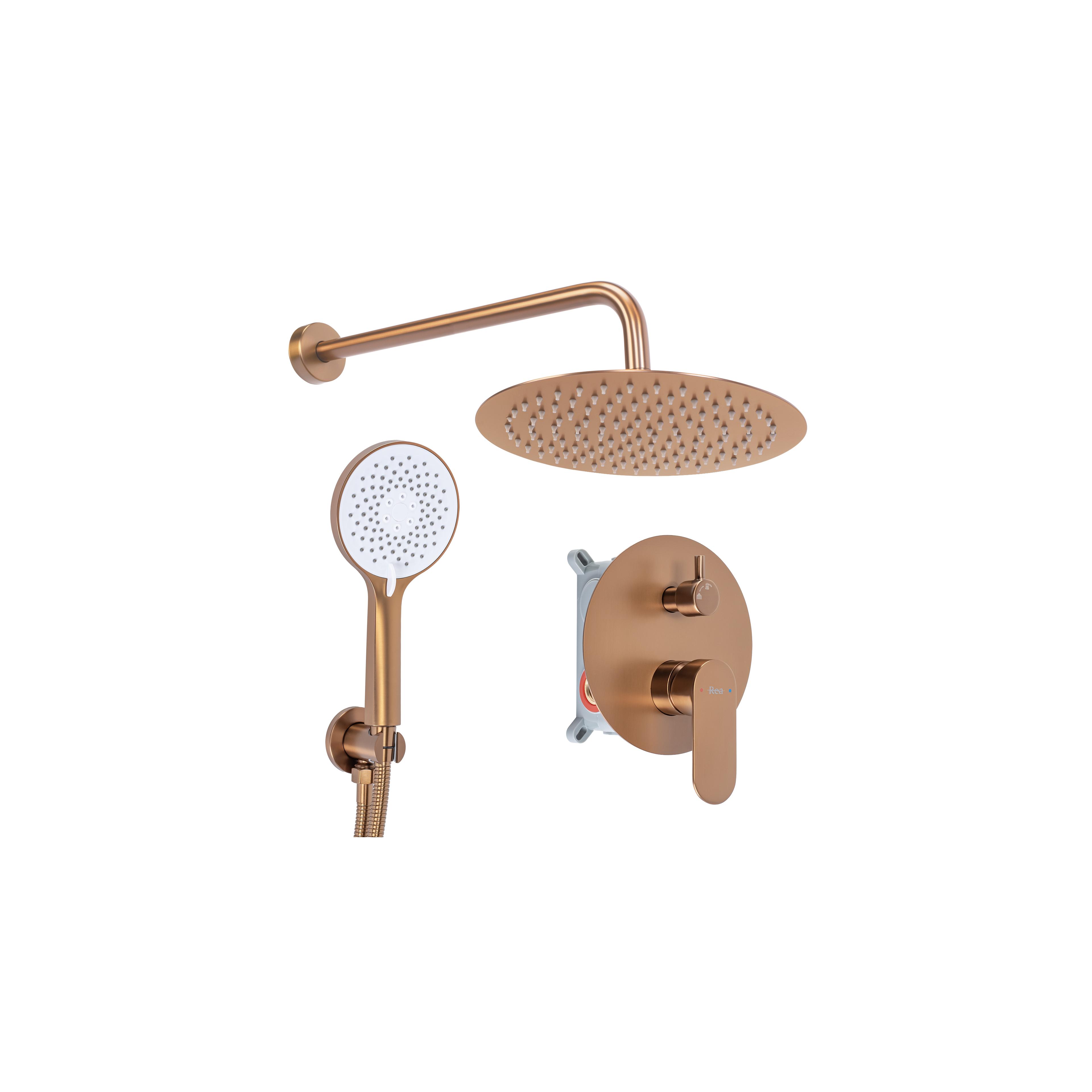 Κρυφό σετ ντους Rea Drop Brush Copper + BOX