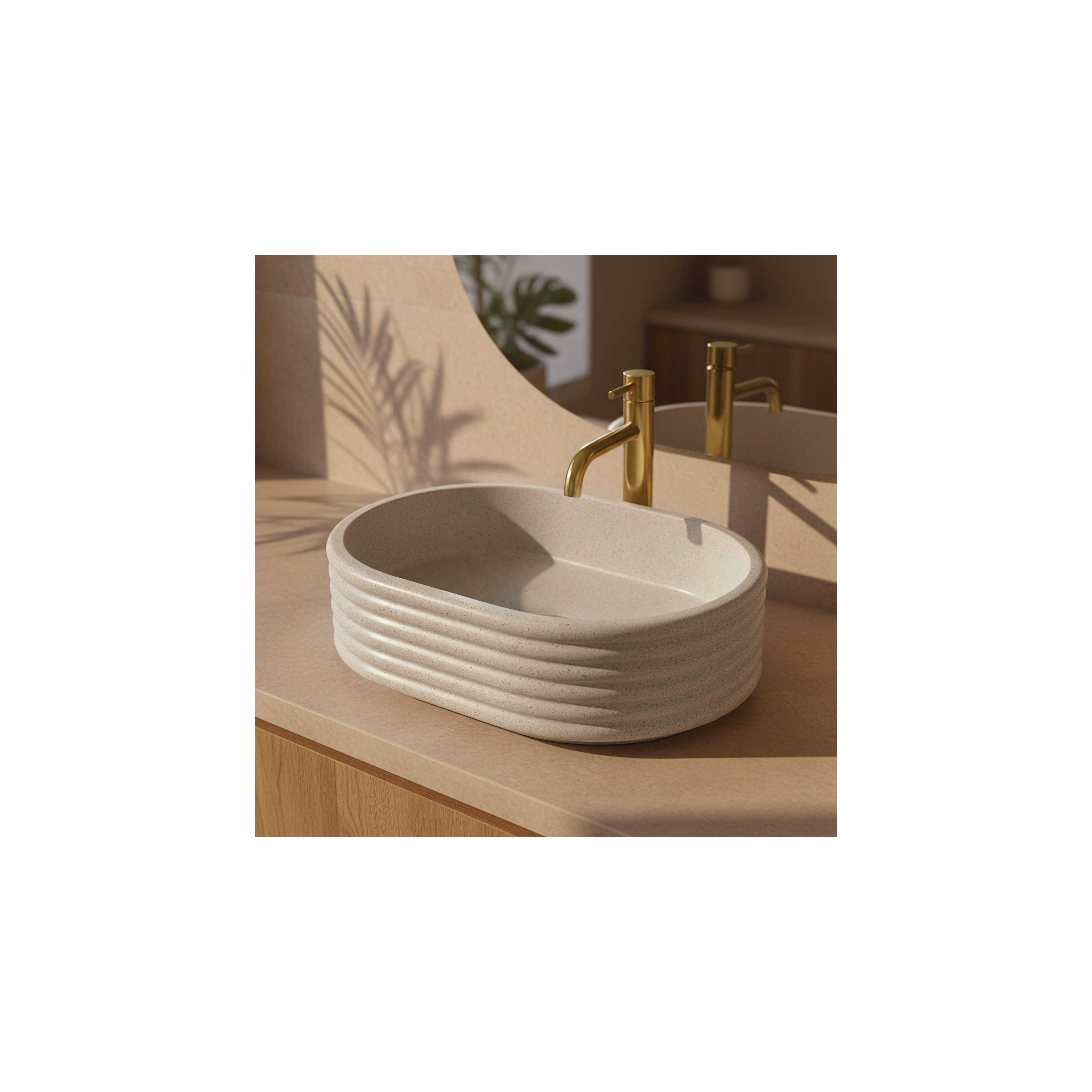 Vasque à poser Rea Nicoletta Beige