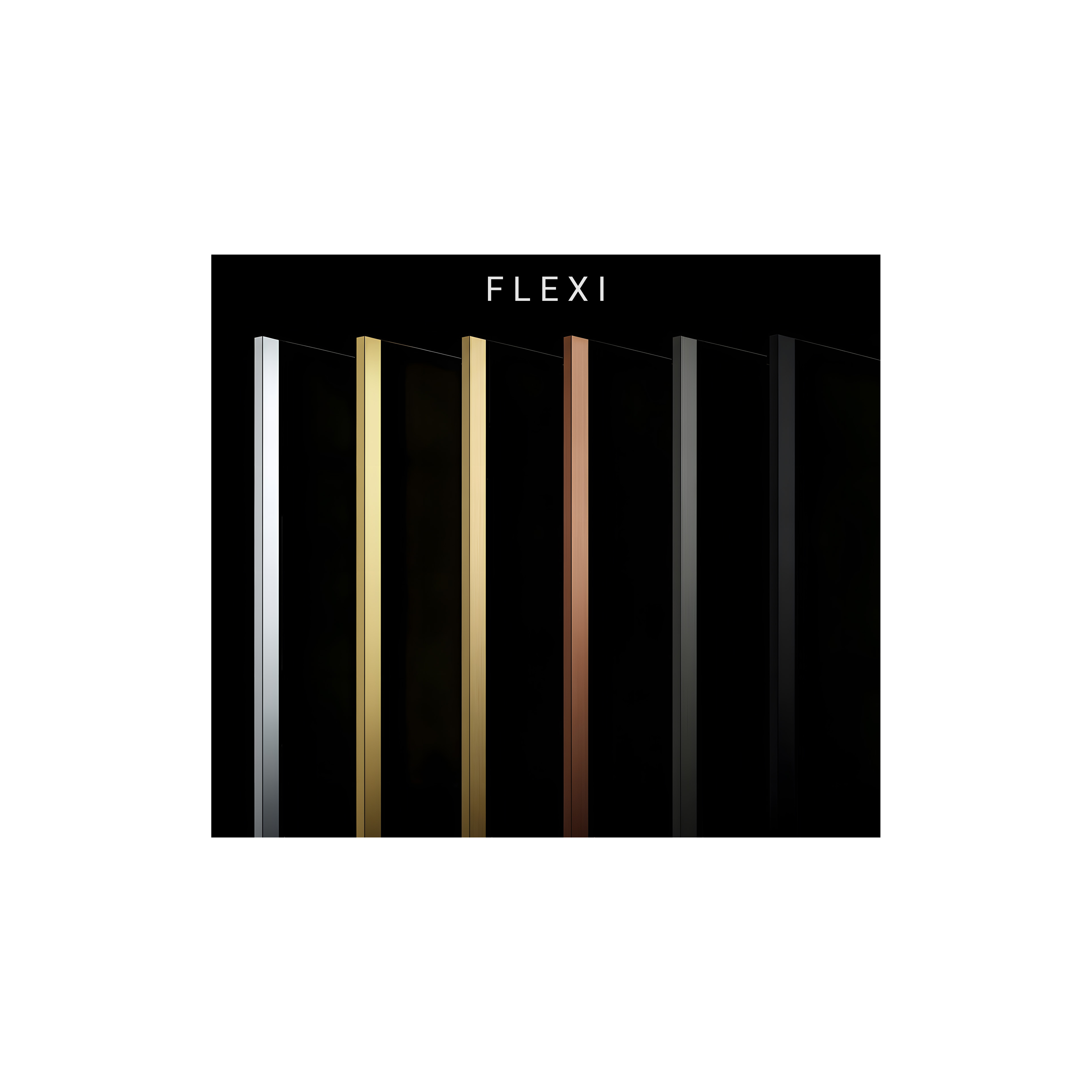 Paroi de douche Rea Flexi Grey / Brush Copper 130