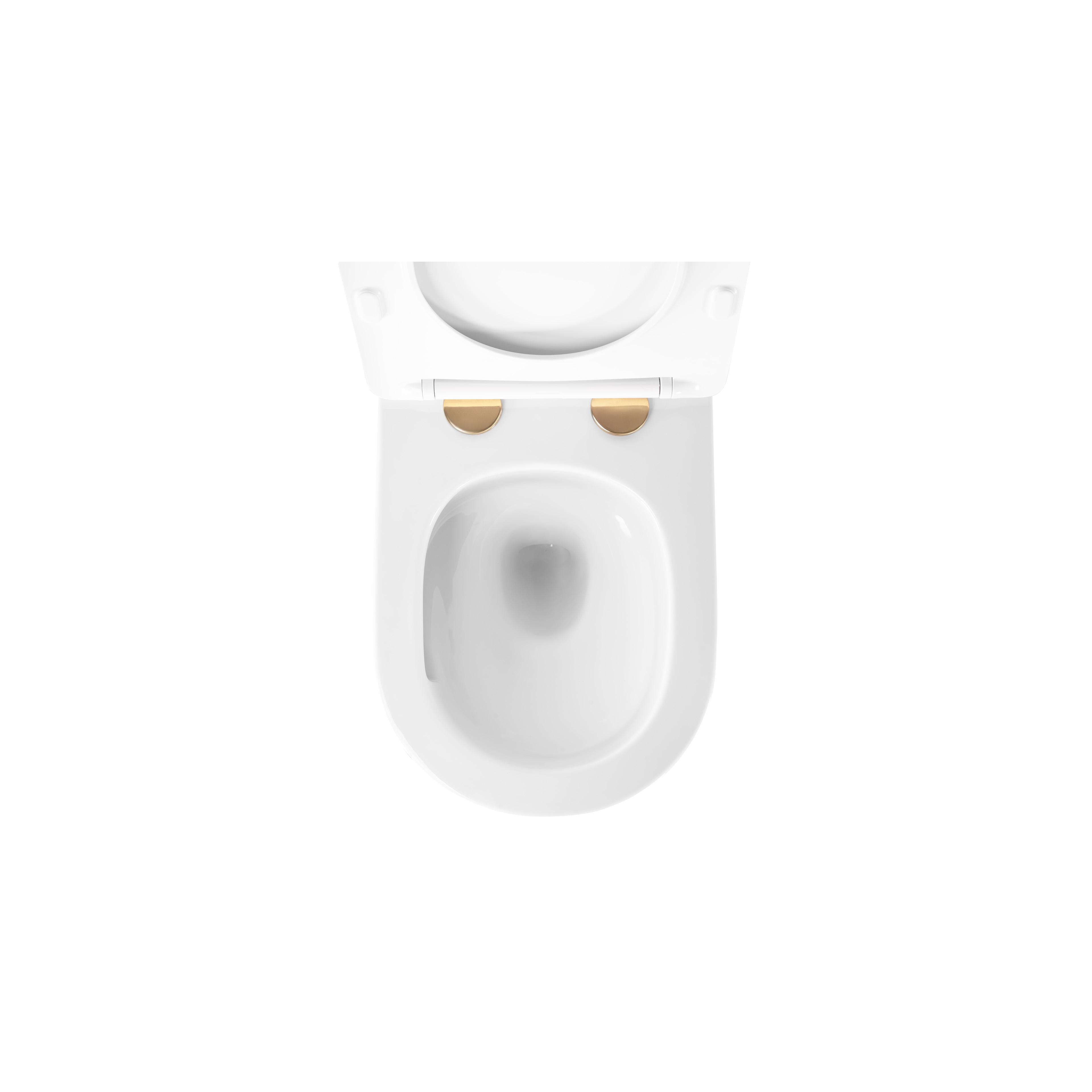 Závěsná WC mísa Rea Carlo Mini Tornado NFQ GOLD WHITE