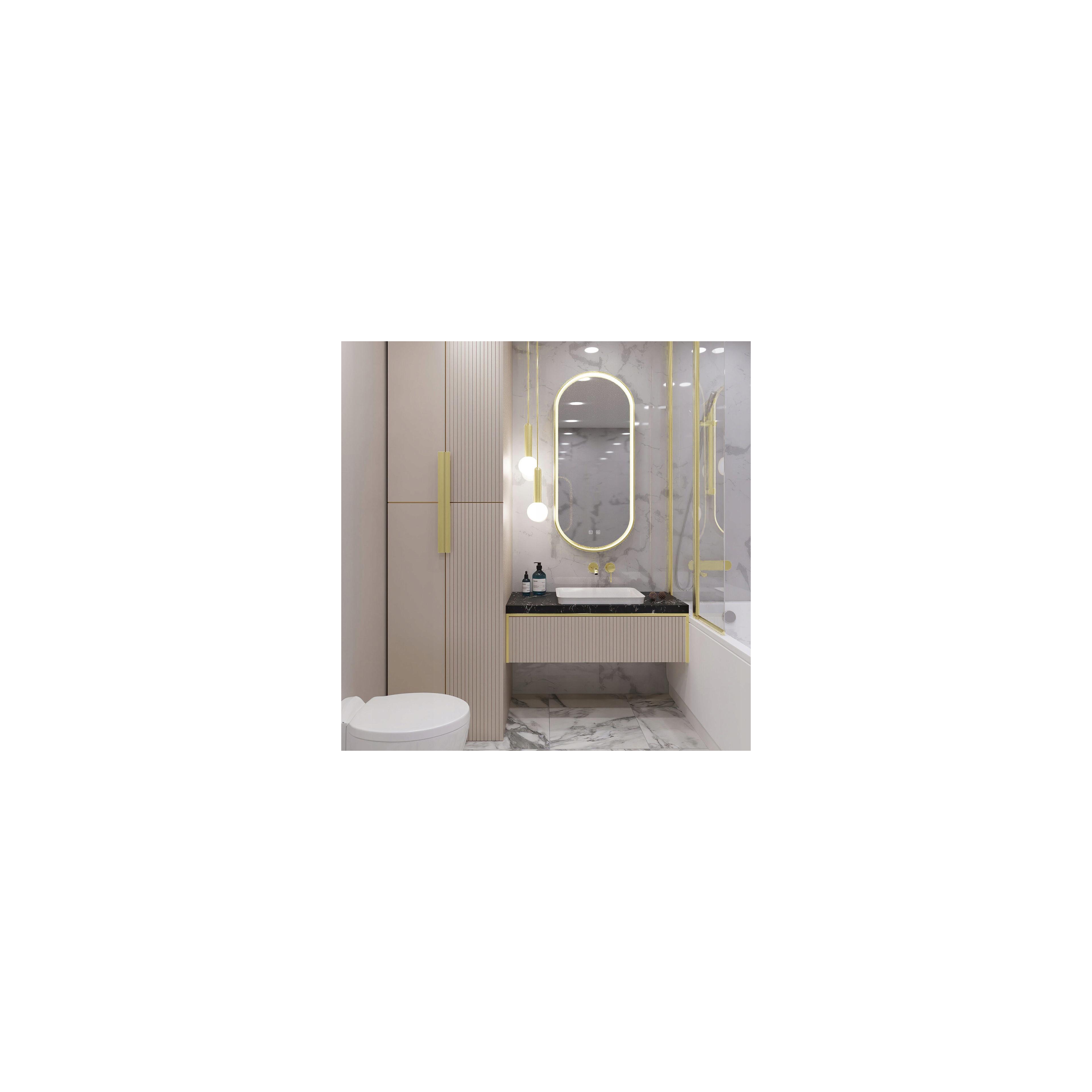 Miroir LED OVAL 50x100cm Gold