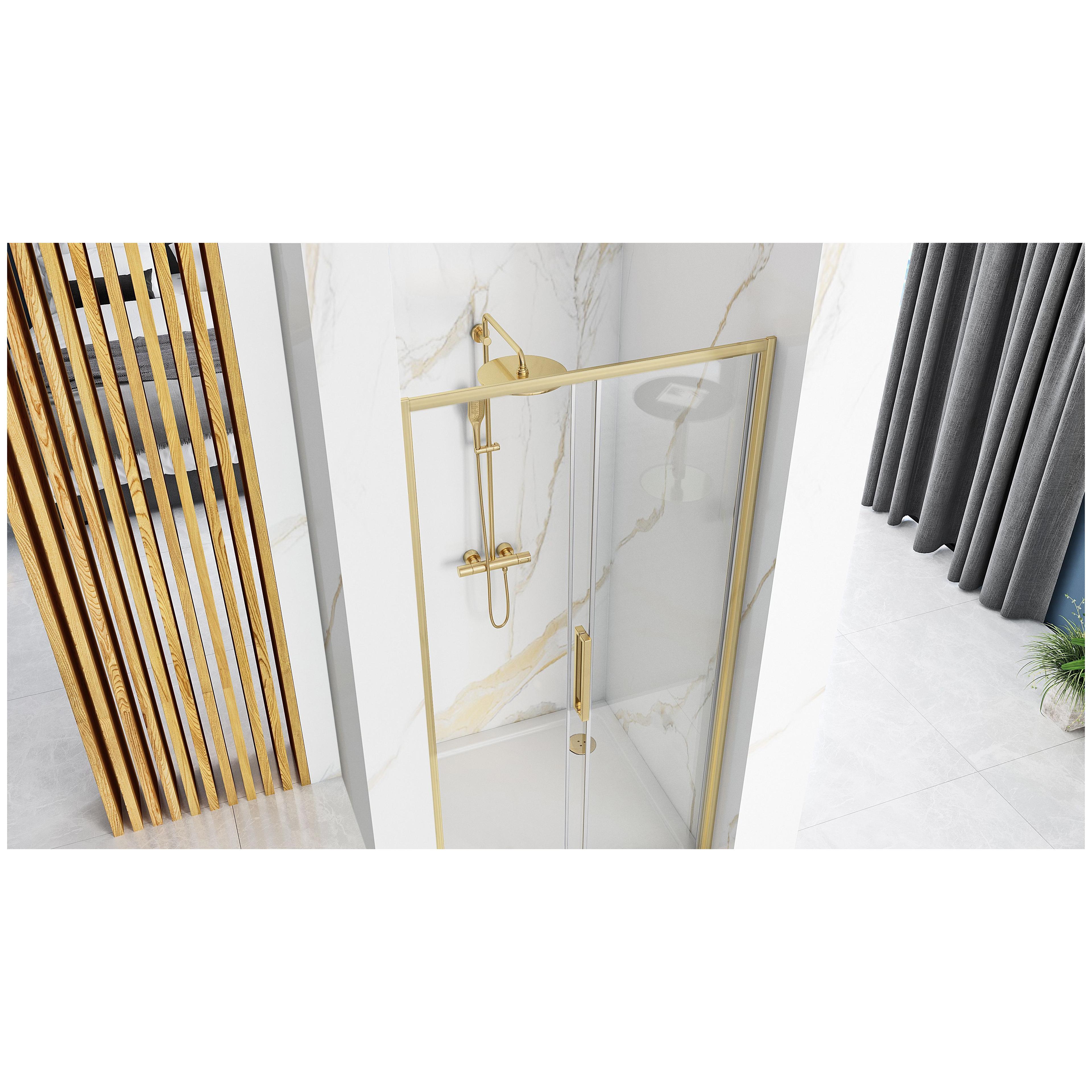 Душові двері REA Rapid Slide 140 Gold Brush