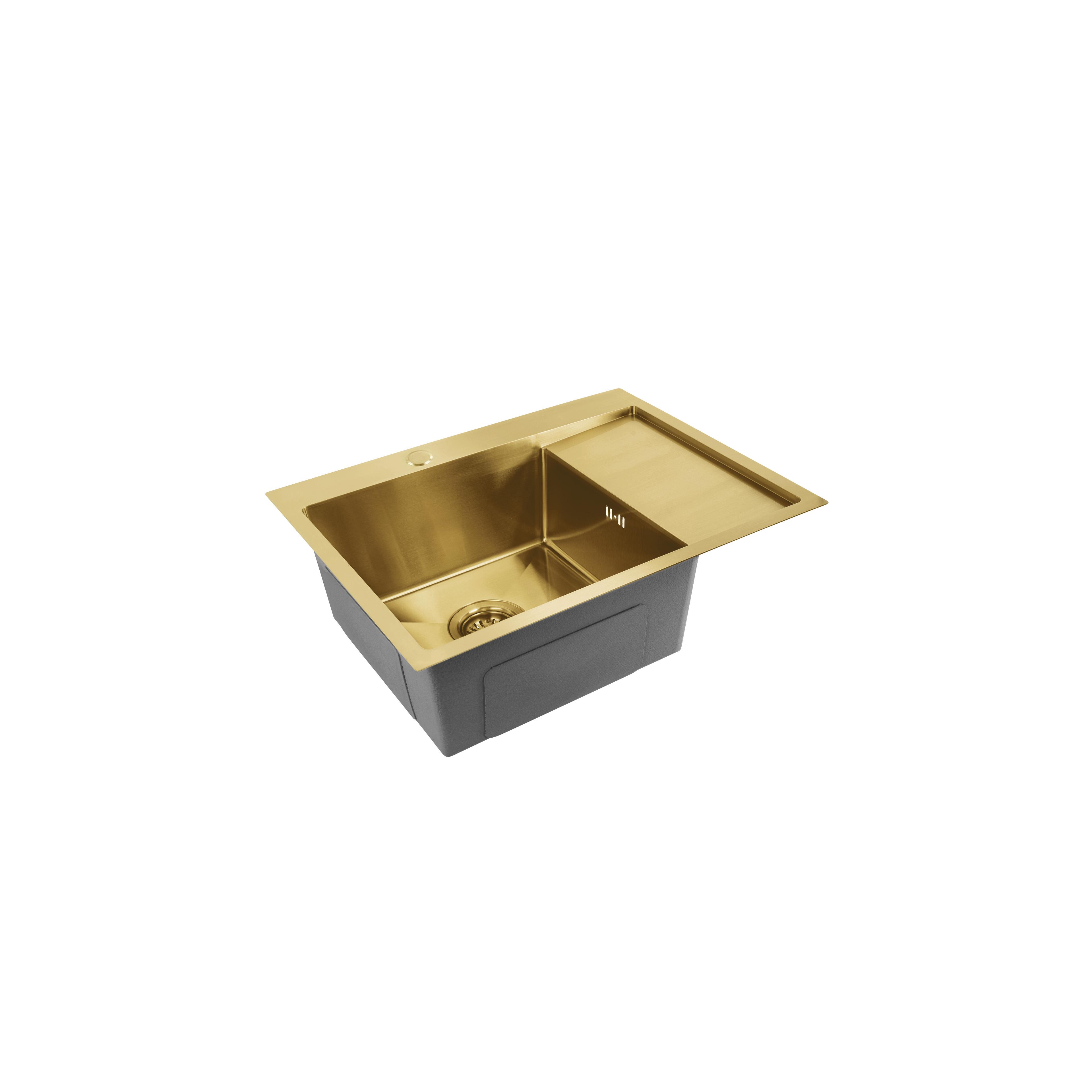 Chiuvetă inox Fin BRUSH GOLD