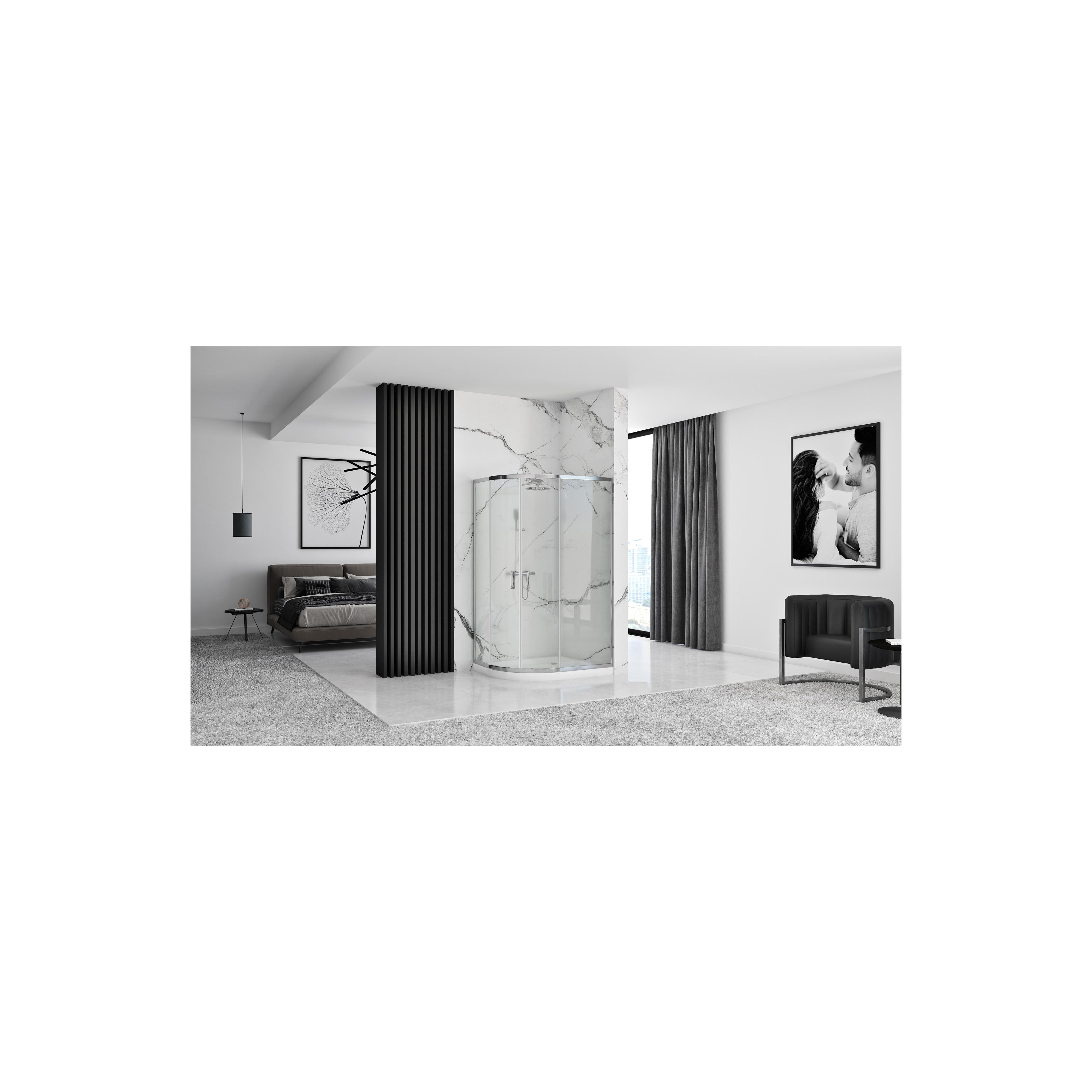 Cabina dus REA Look Chrome 80x100 + Cada de duș Look White