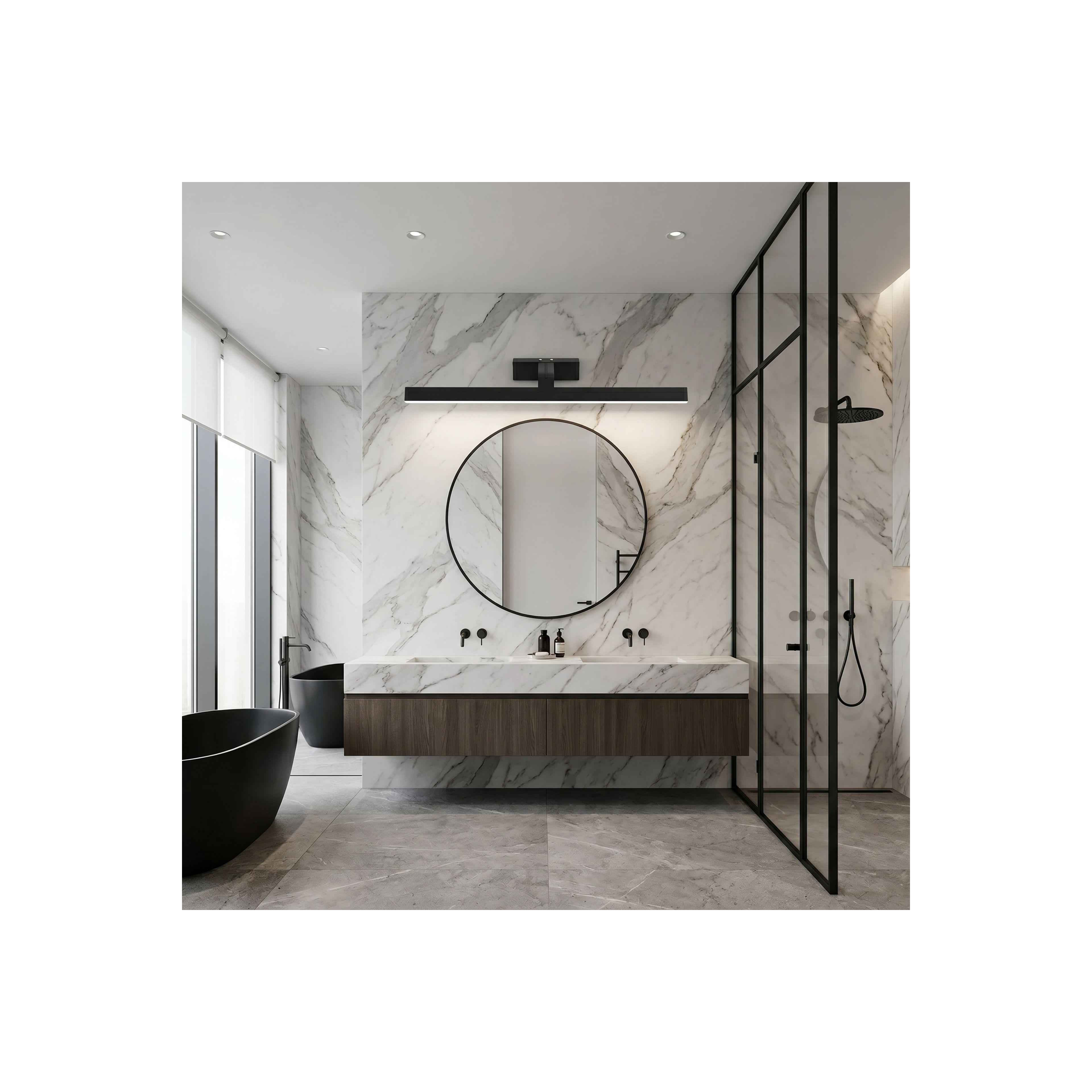 Vannitoa seina LED-valgusti SWE012-1W 73cm BLACK
