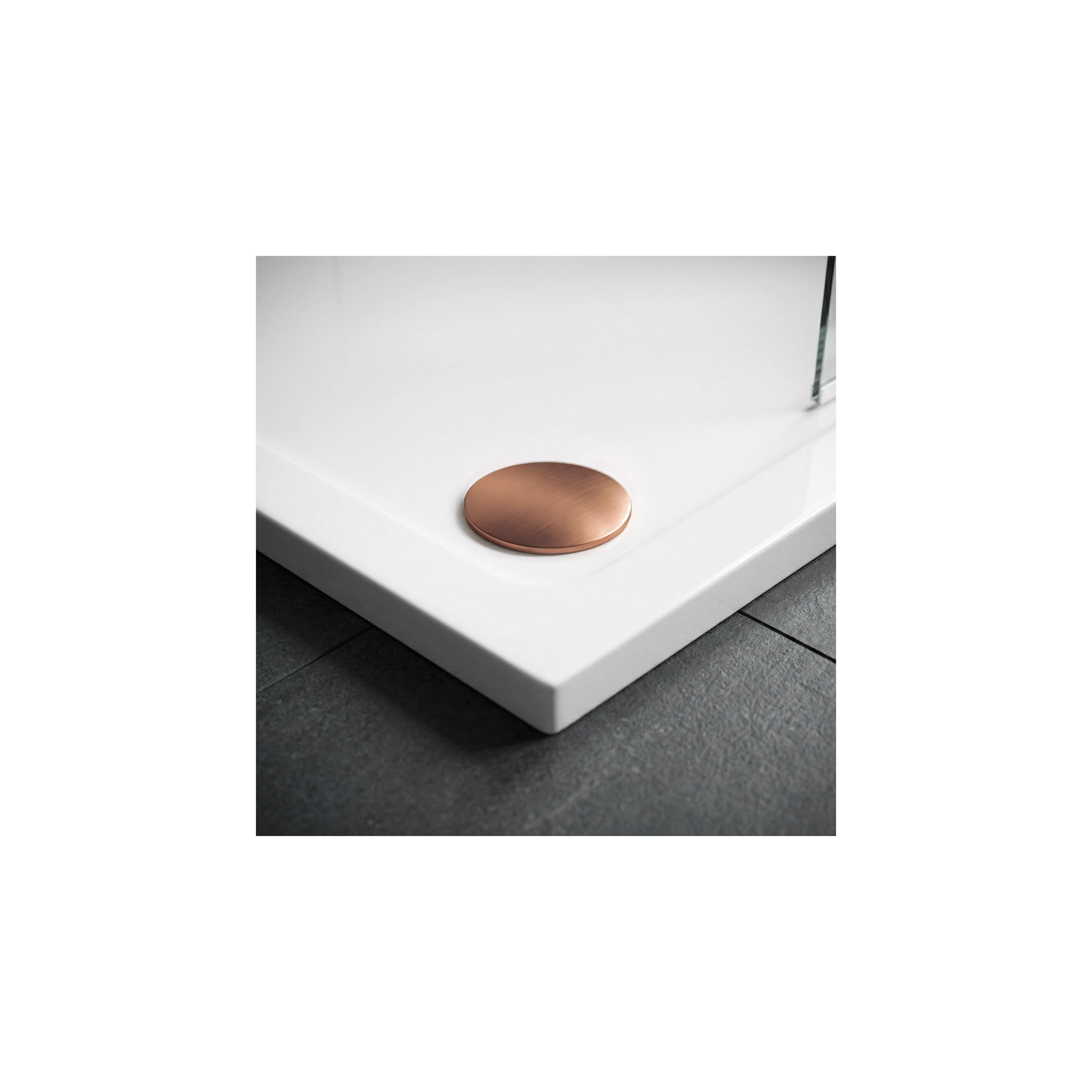 shower tray Rea Belmond White 90x90 Brush Copper