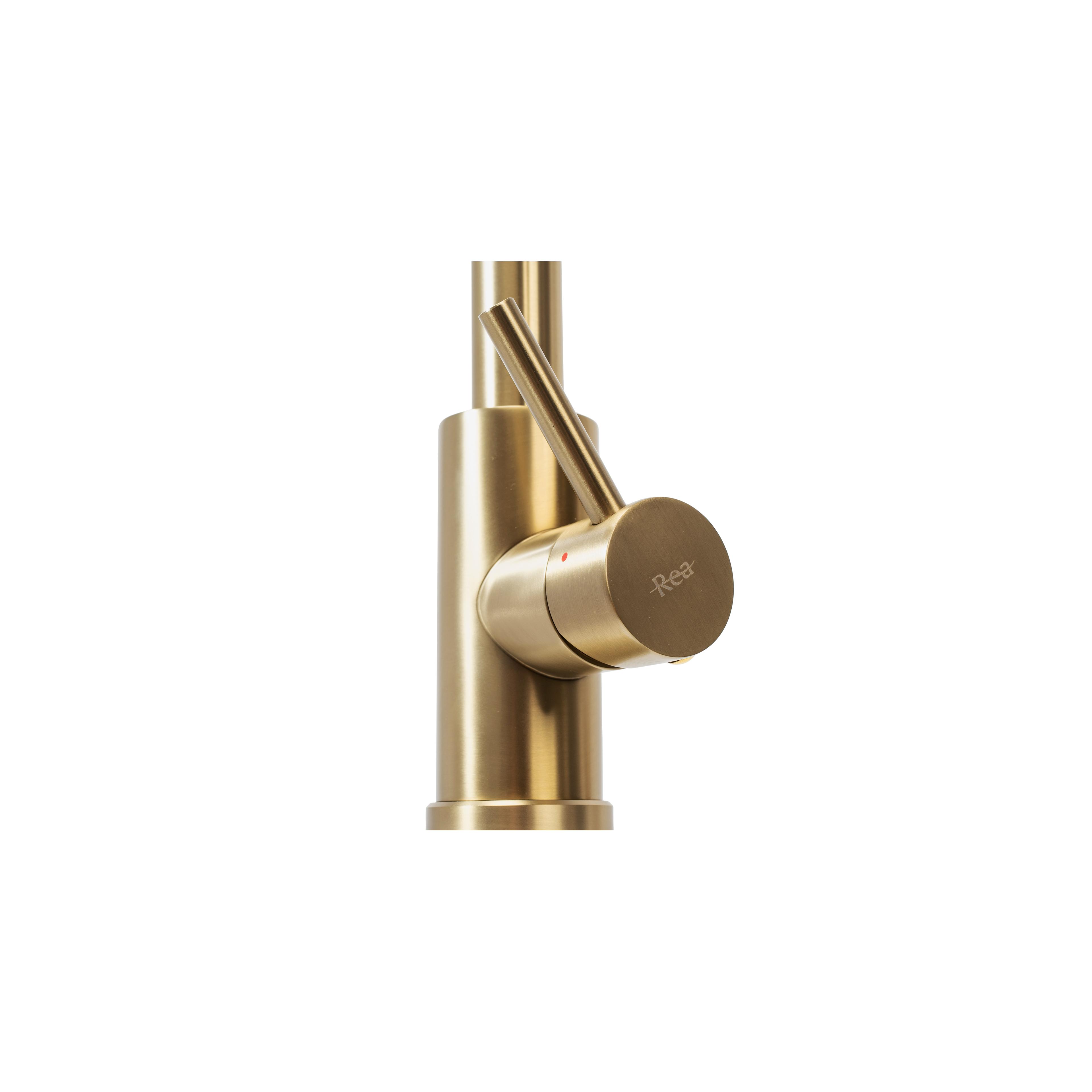 Baterie de bucătărie Rea Fresh brush gold