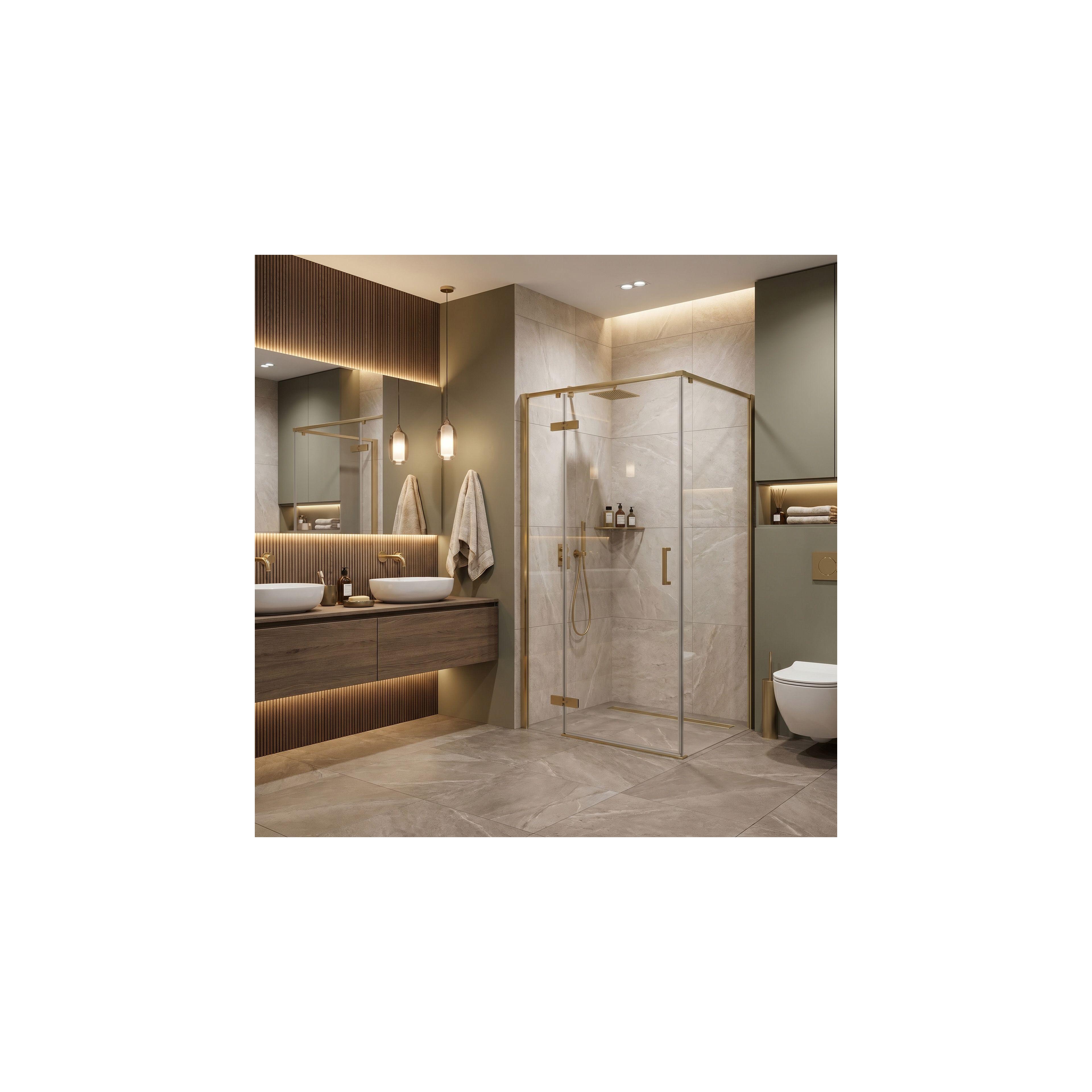 Duschkabin Rea Bruno 120x90 Brush Gold