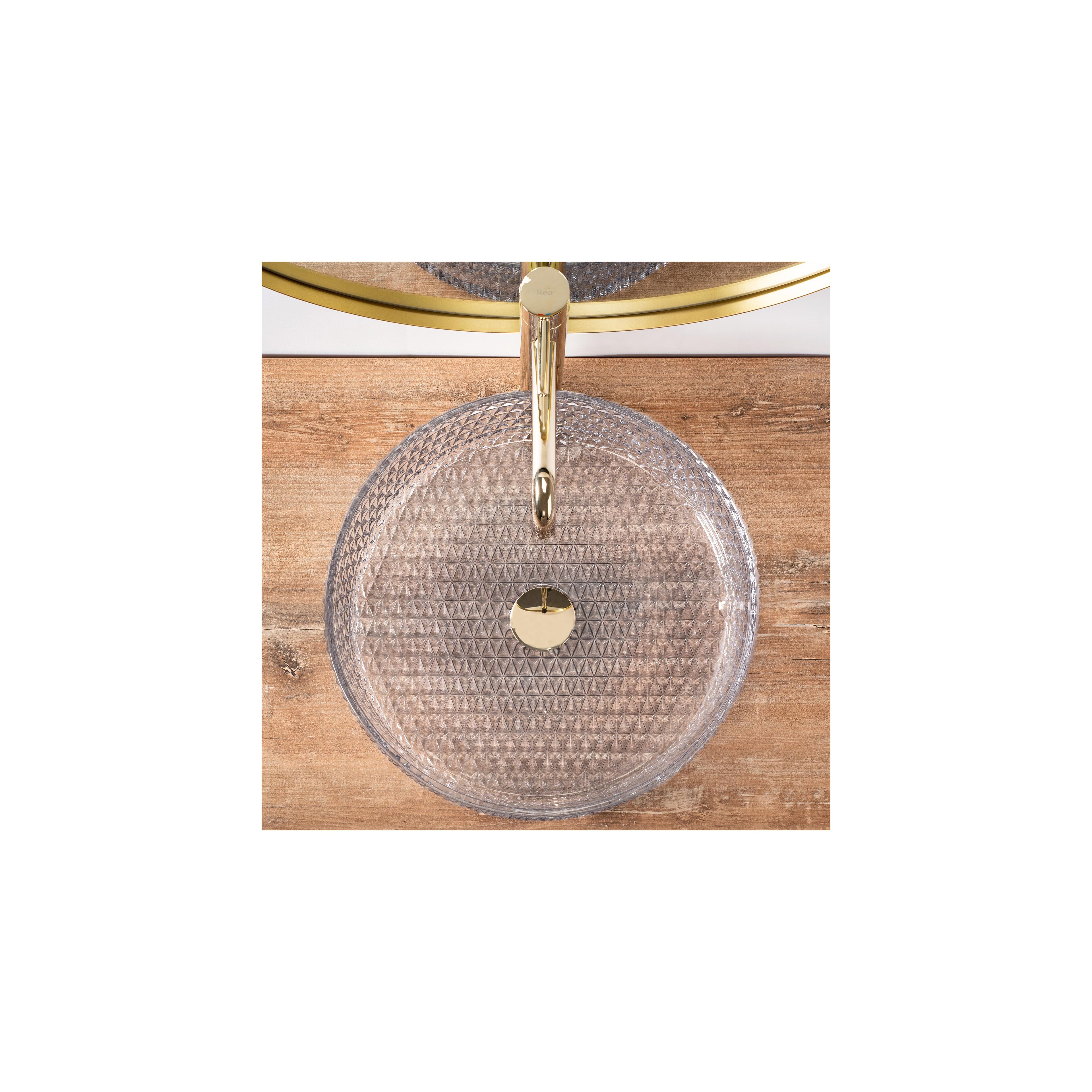 Countertop washbasin Rea Cristal Transparent 39