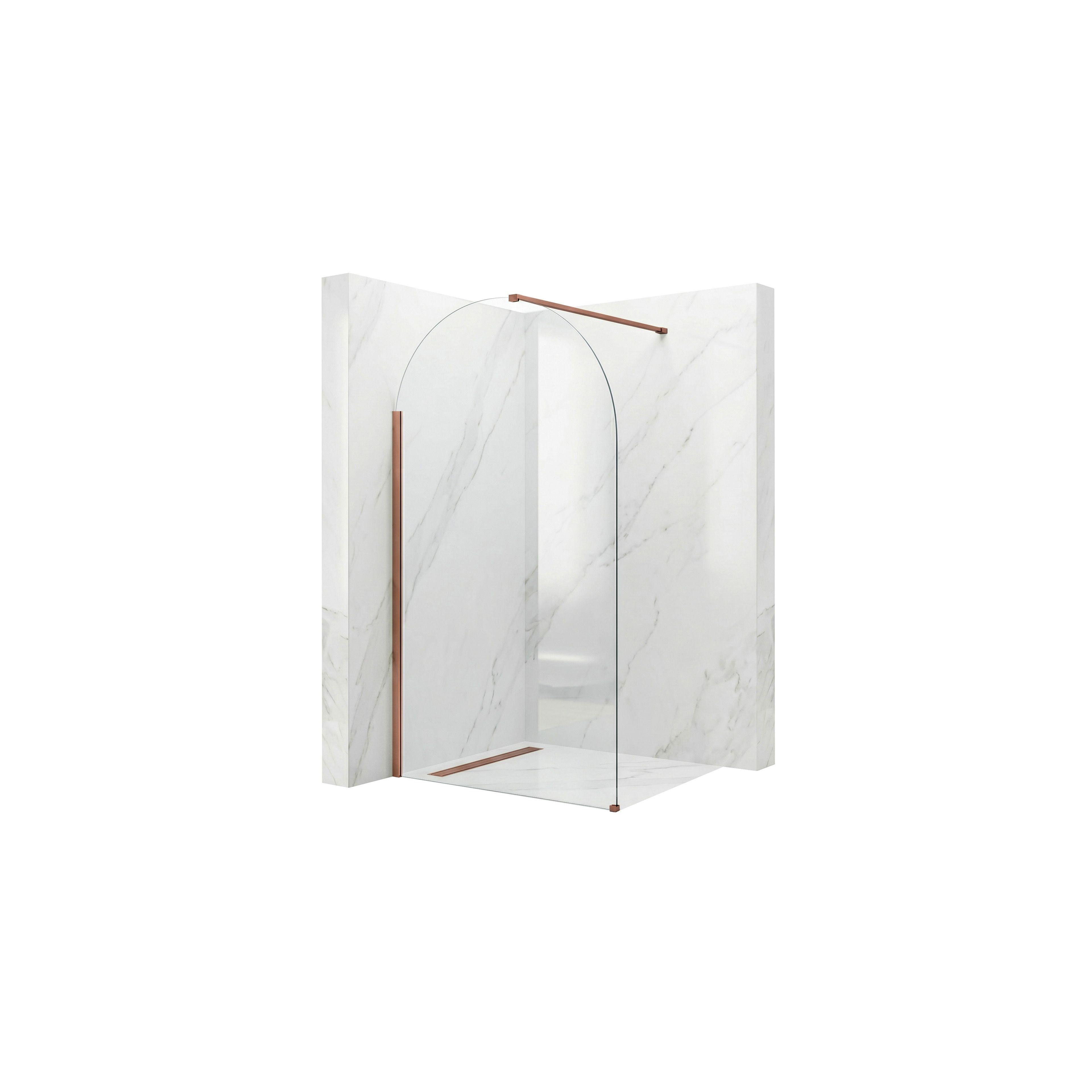 Ścianka prysznicowa Walk-In Rea Heaven Brush Copper 110