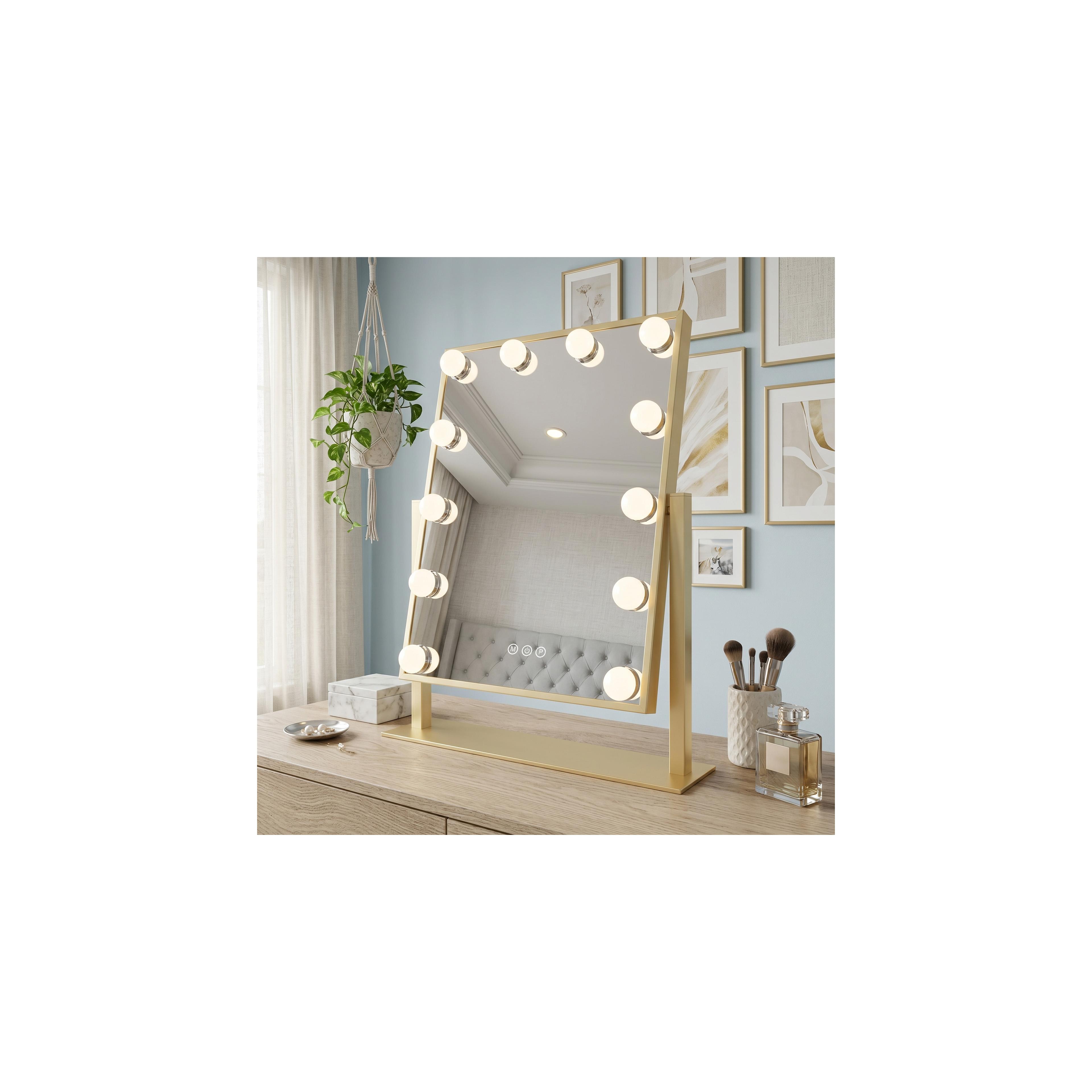 Miroir LED HOLLYWOOD L.Gold 30x40