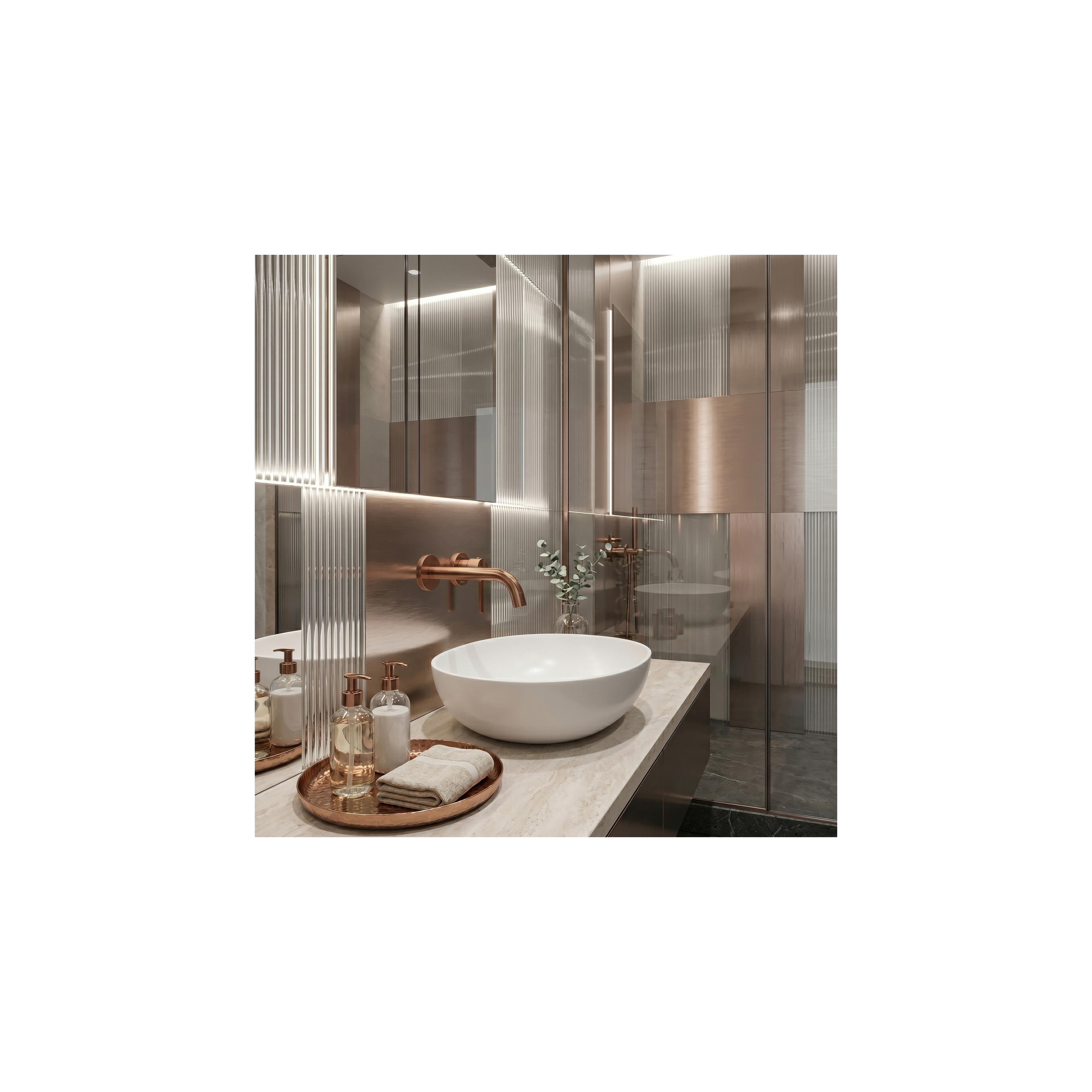 Inbyggd tvättställsblandare Rea Foster Brush Copper