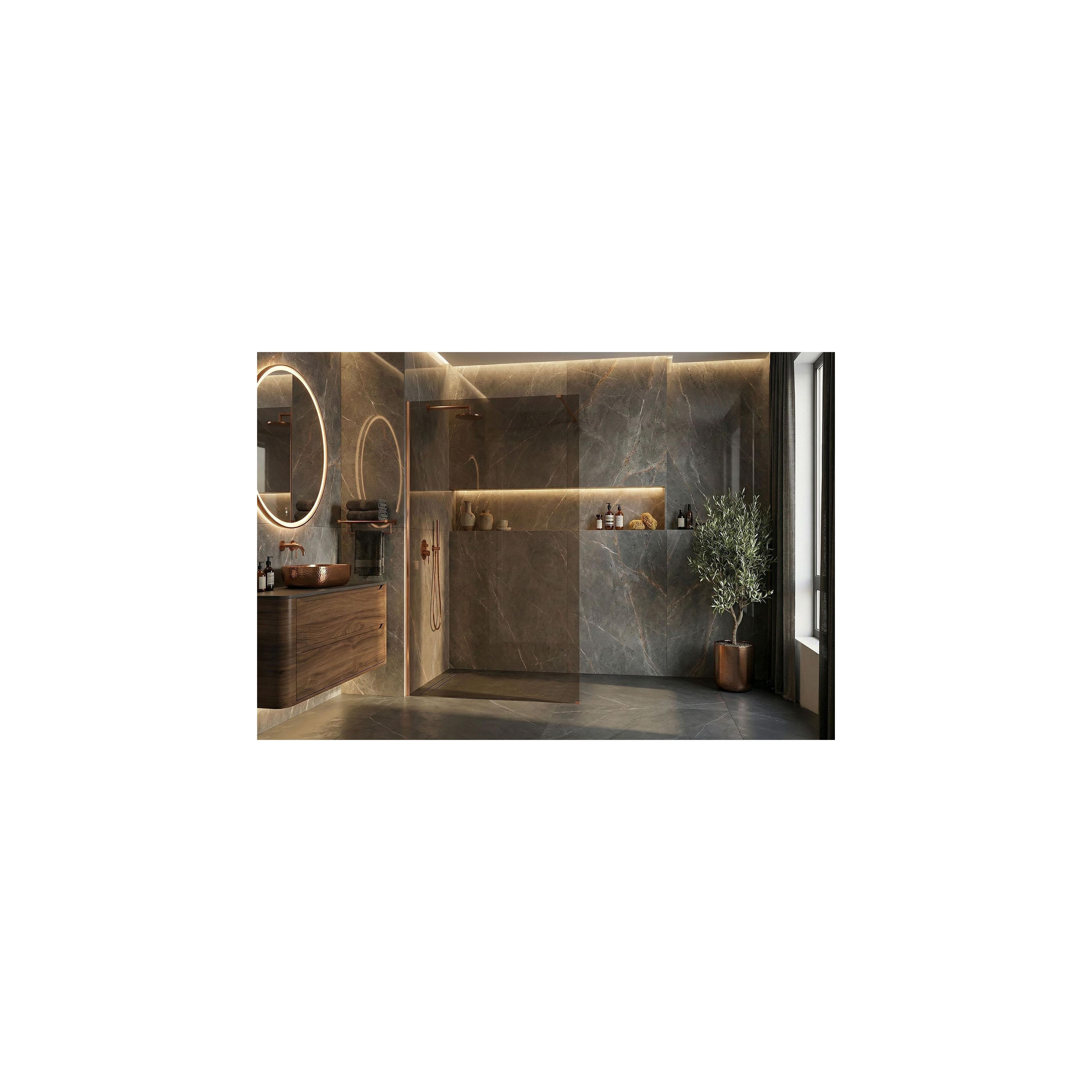 Paroi de douche Rea Flexi Brown / Brush Copper 110