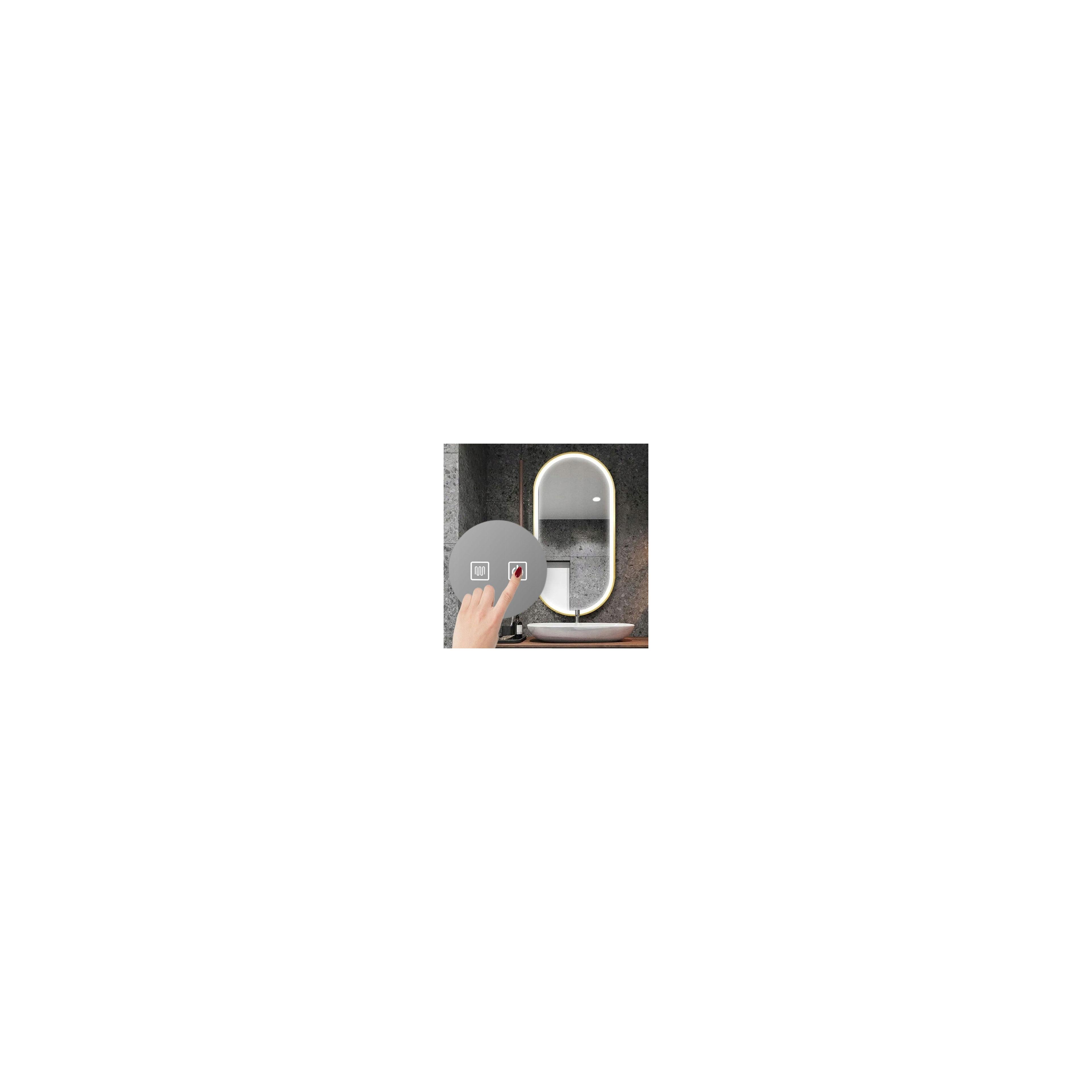 Miroir LED OVAL 50x100cm Gold