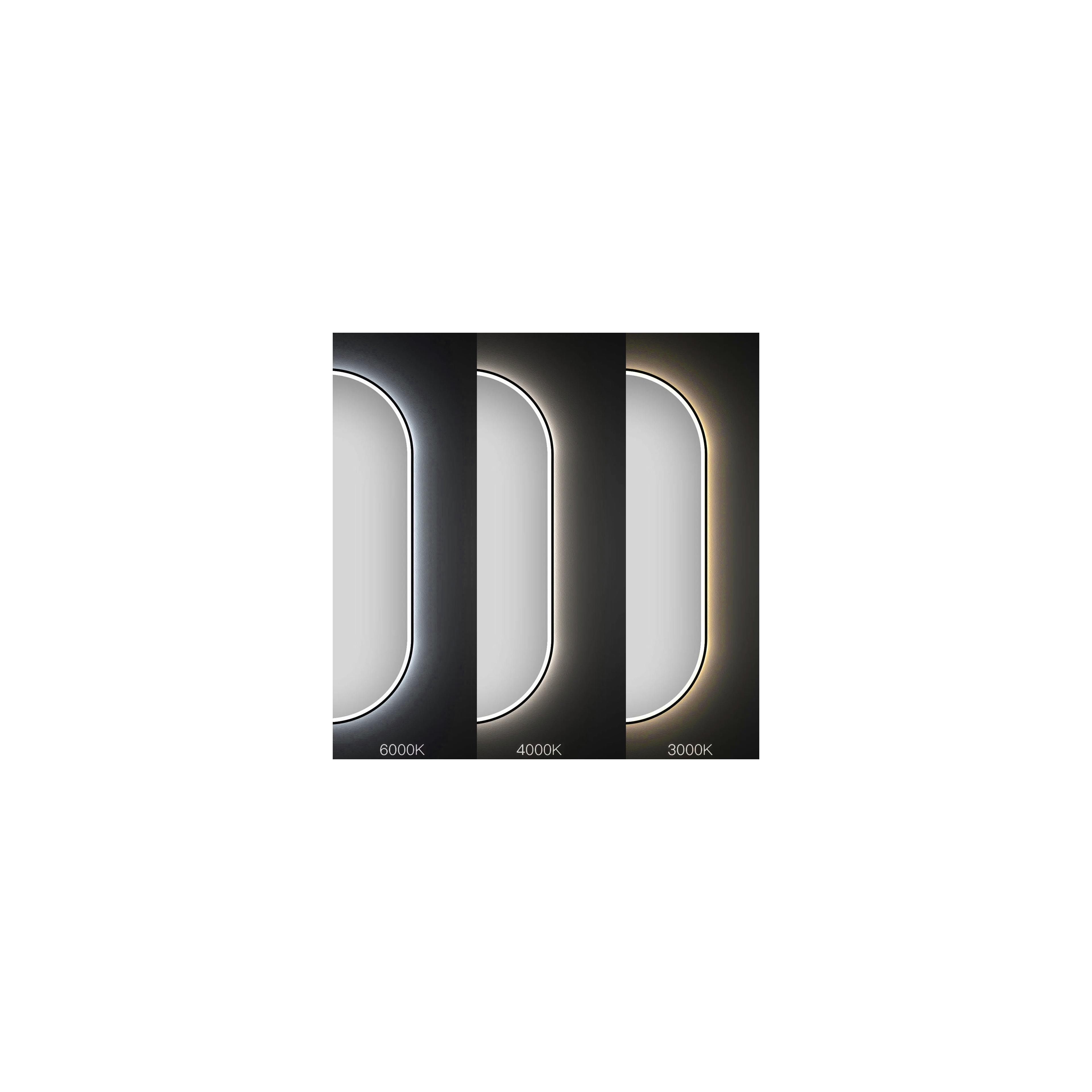 Miroir LED OVL 50x100cm Black
